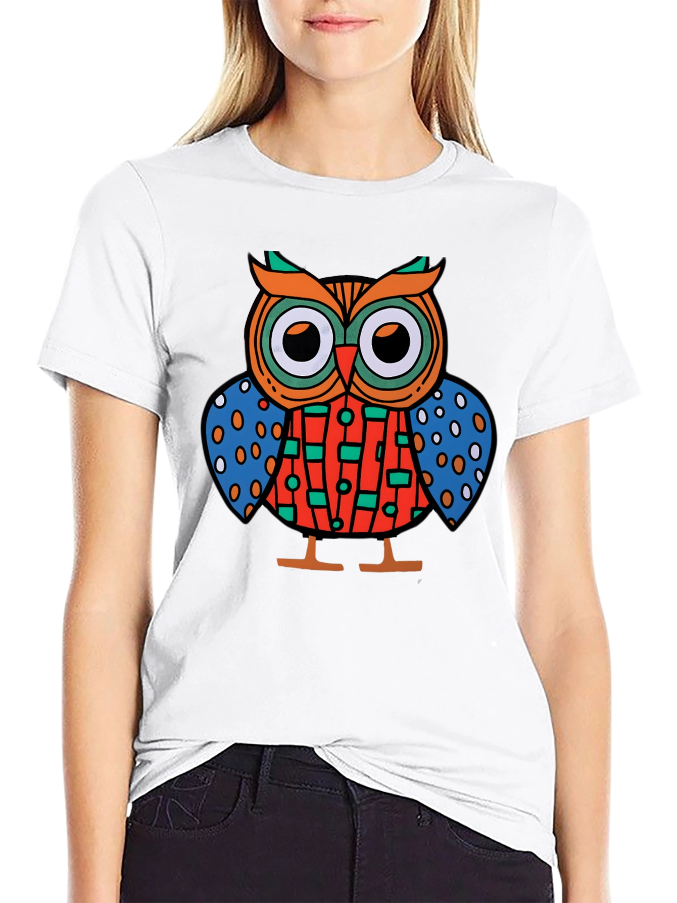 Funky Owl Graphic Tee - Mens Black T-Shirt