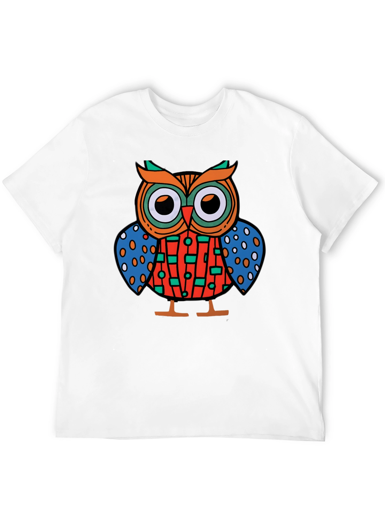 Funky Owl Graphic Tee - Mens Black T-Shirt