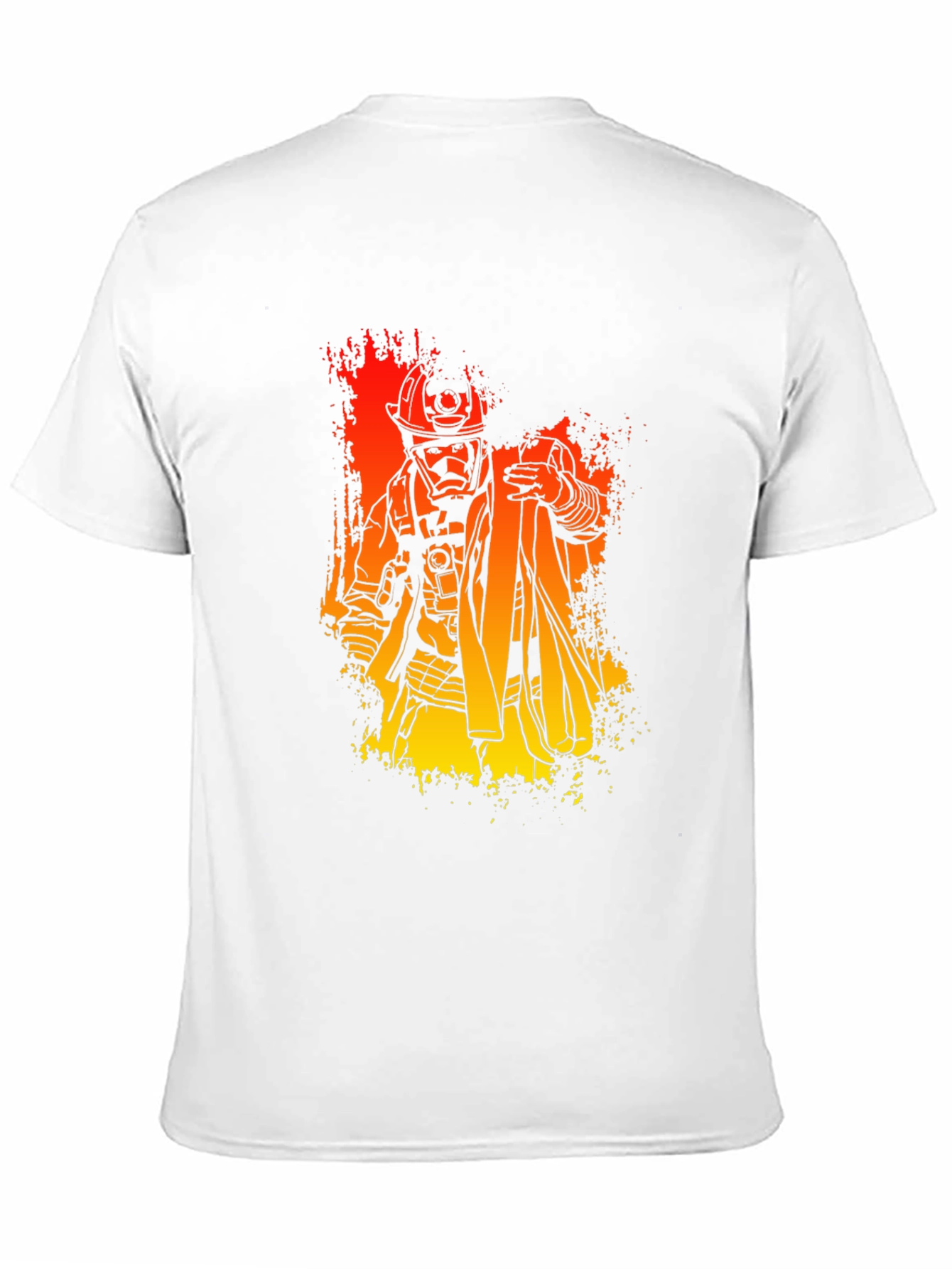 Firefighter Graphic Print T-Shirt