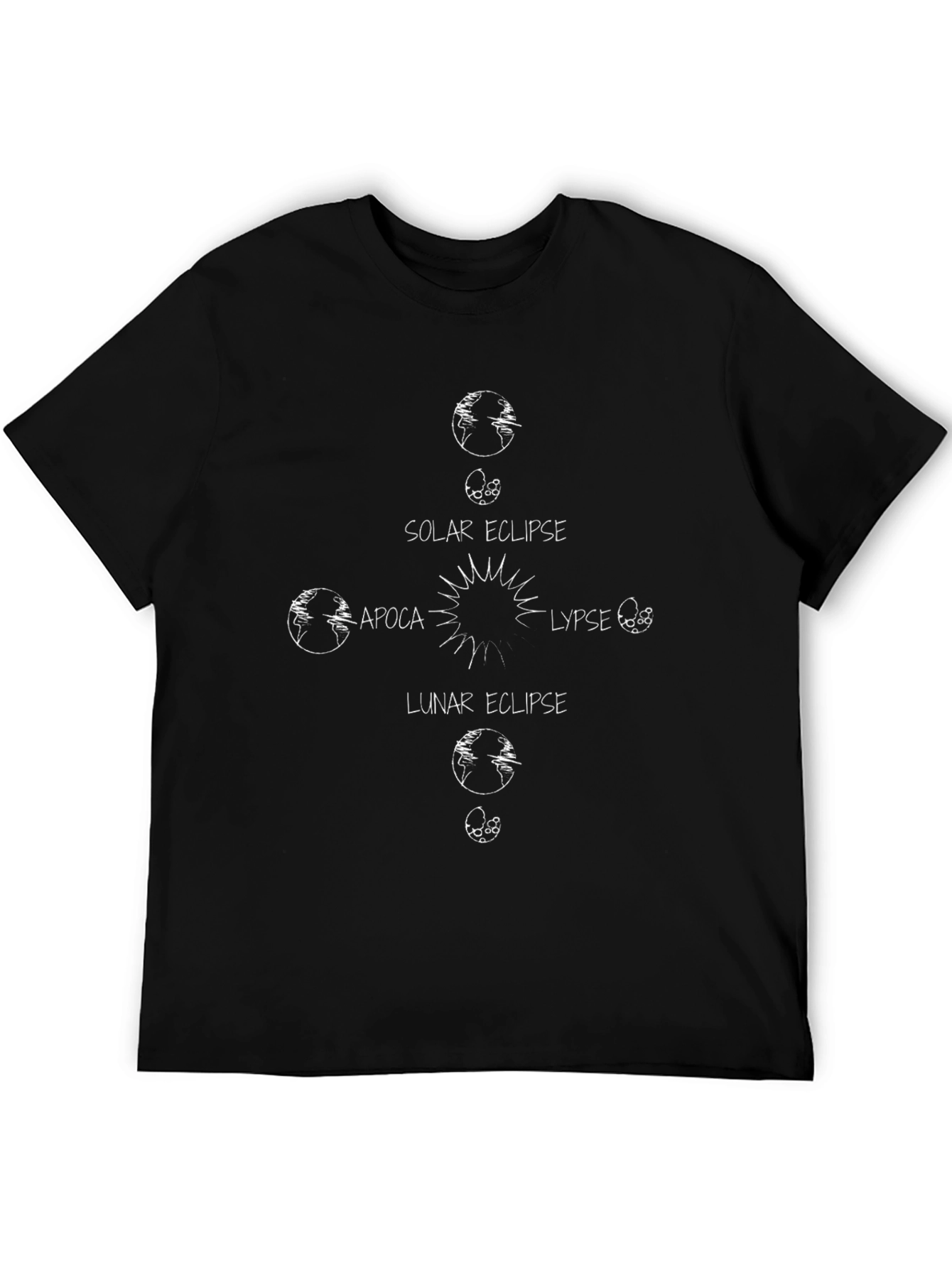 Solar and Lunar Eclipse Black T-Shirt
