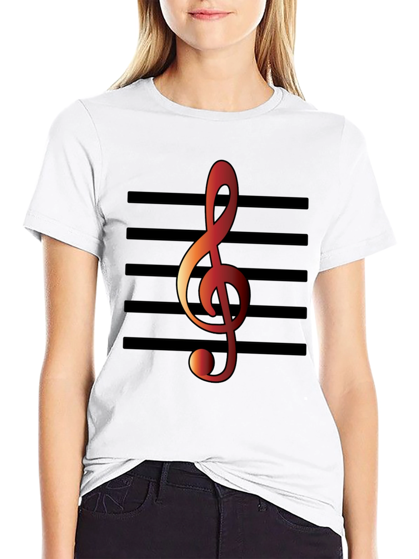 Treble Clef T-Shirt - Music Lover Tee