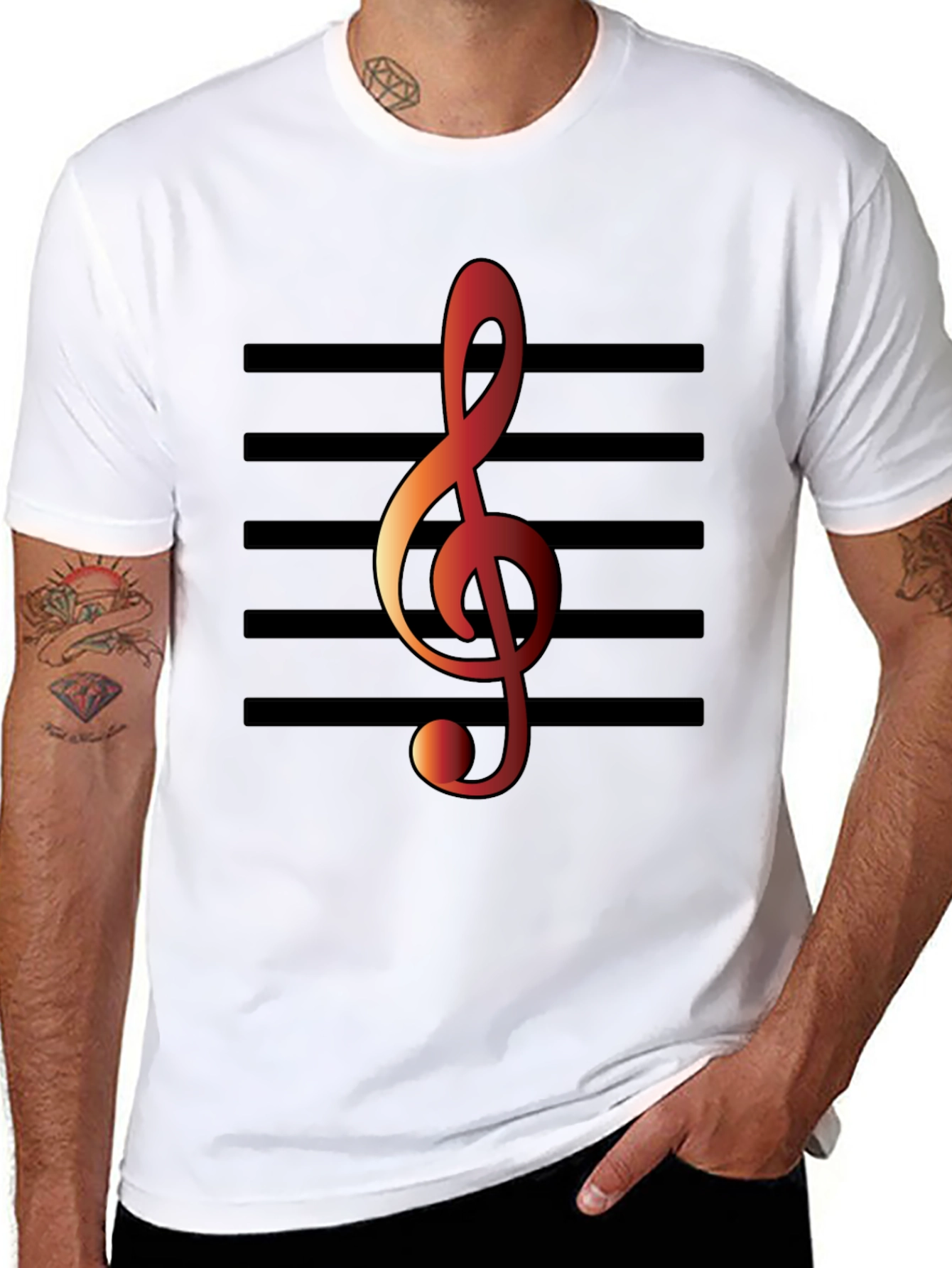 Treble Clef T-Shirt - Music Lover Tee