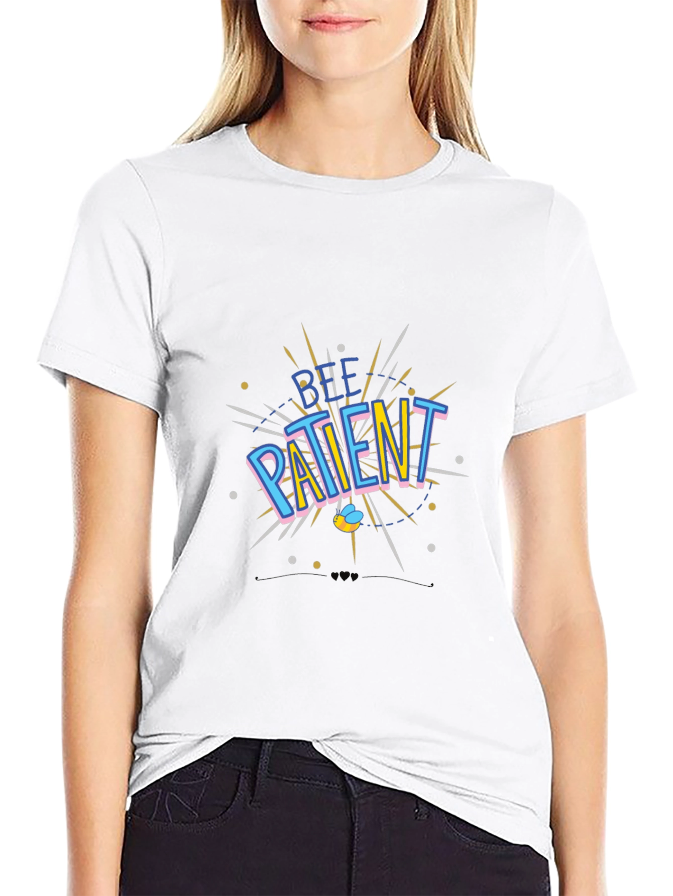 Be Patient Black T-Shirt Graphic Design