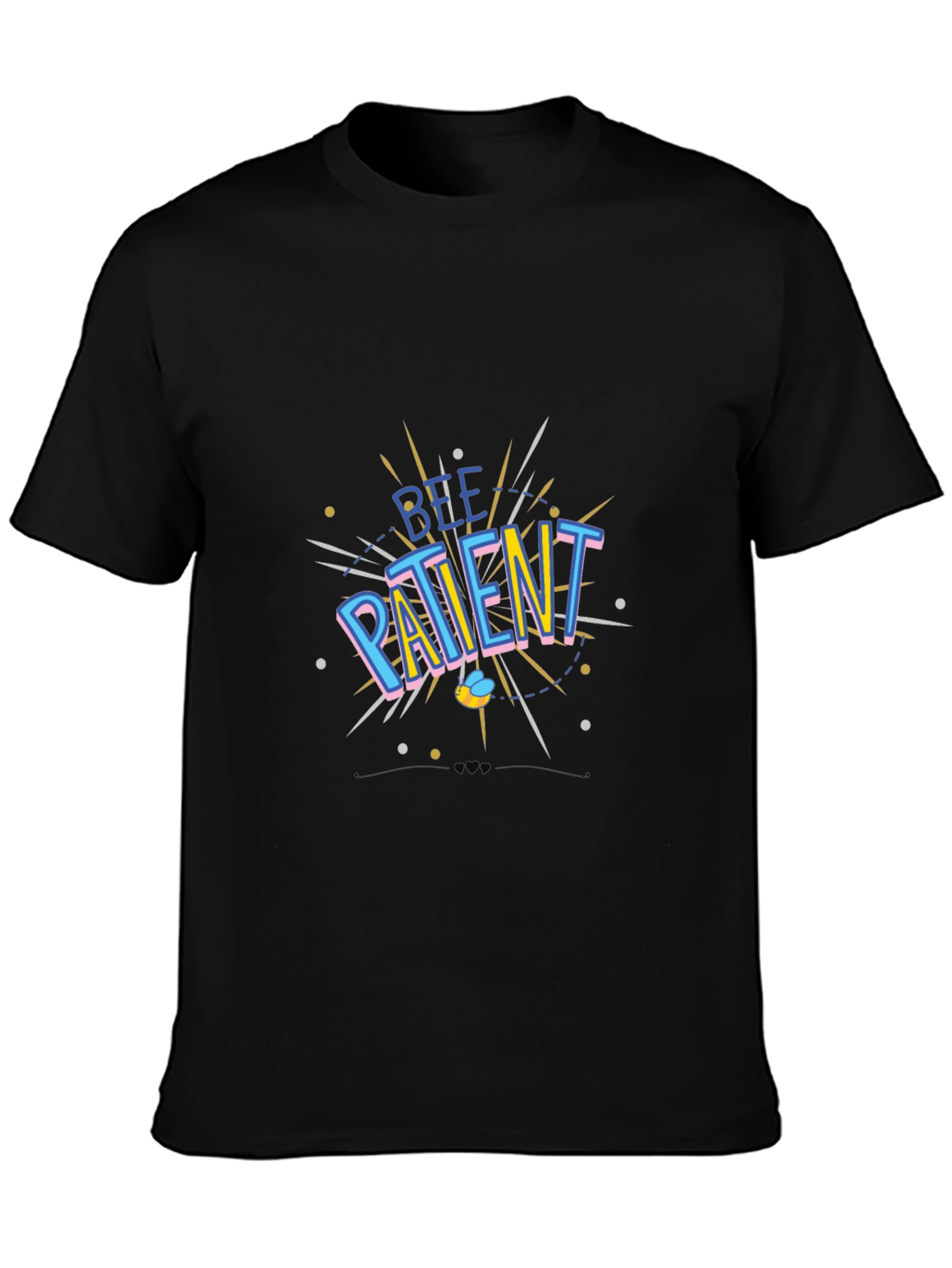 Be Patient Black T-Shirt Graphic Design