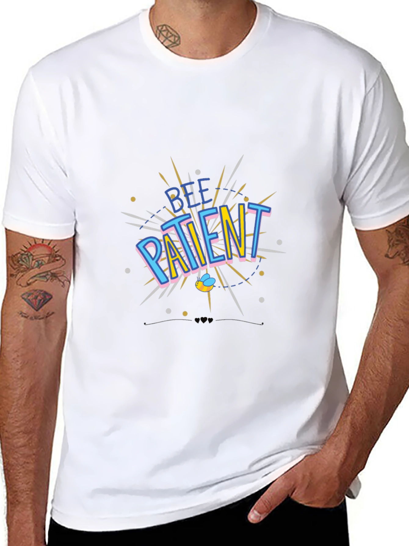 Be Patient Black T-Shirt Graphic Design