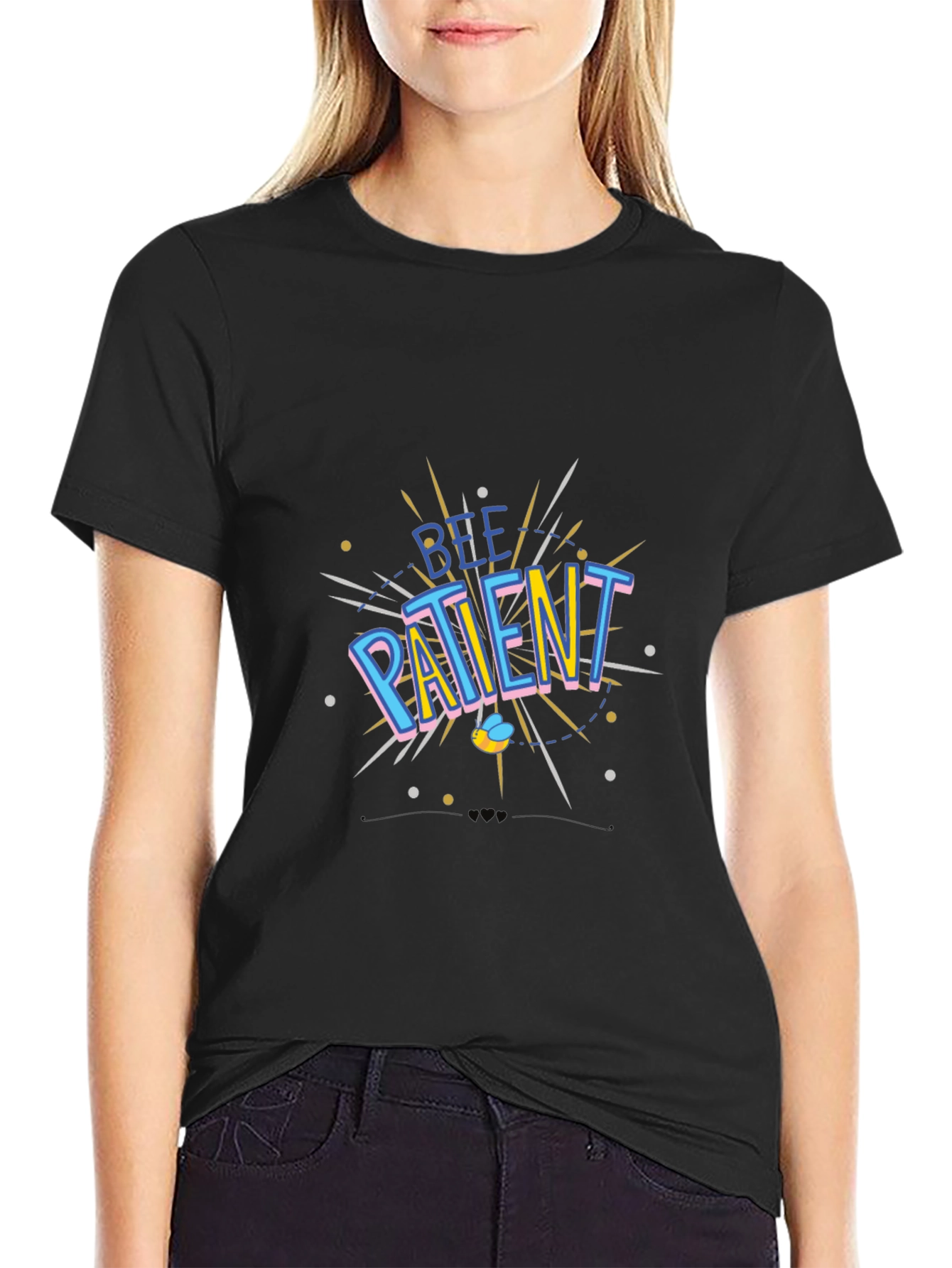 Be Patient Black T-Shirt Graphic Design