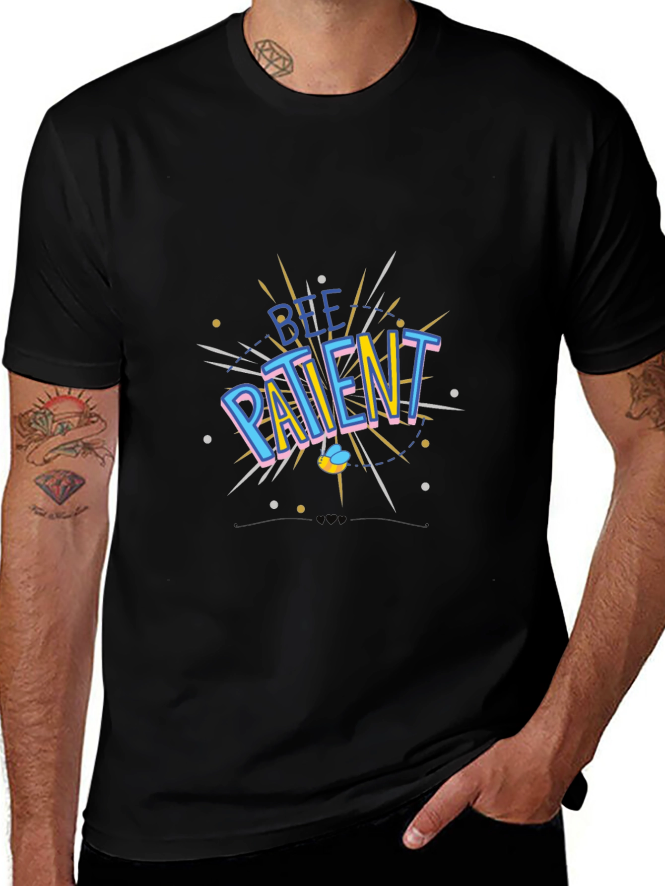 Be Patient Black T-Shirt Graphic Design