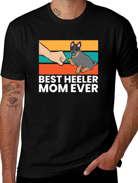 Best Heeler Mom Ever Black T-Shirt