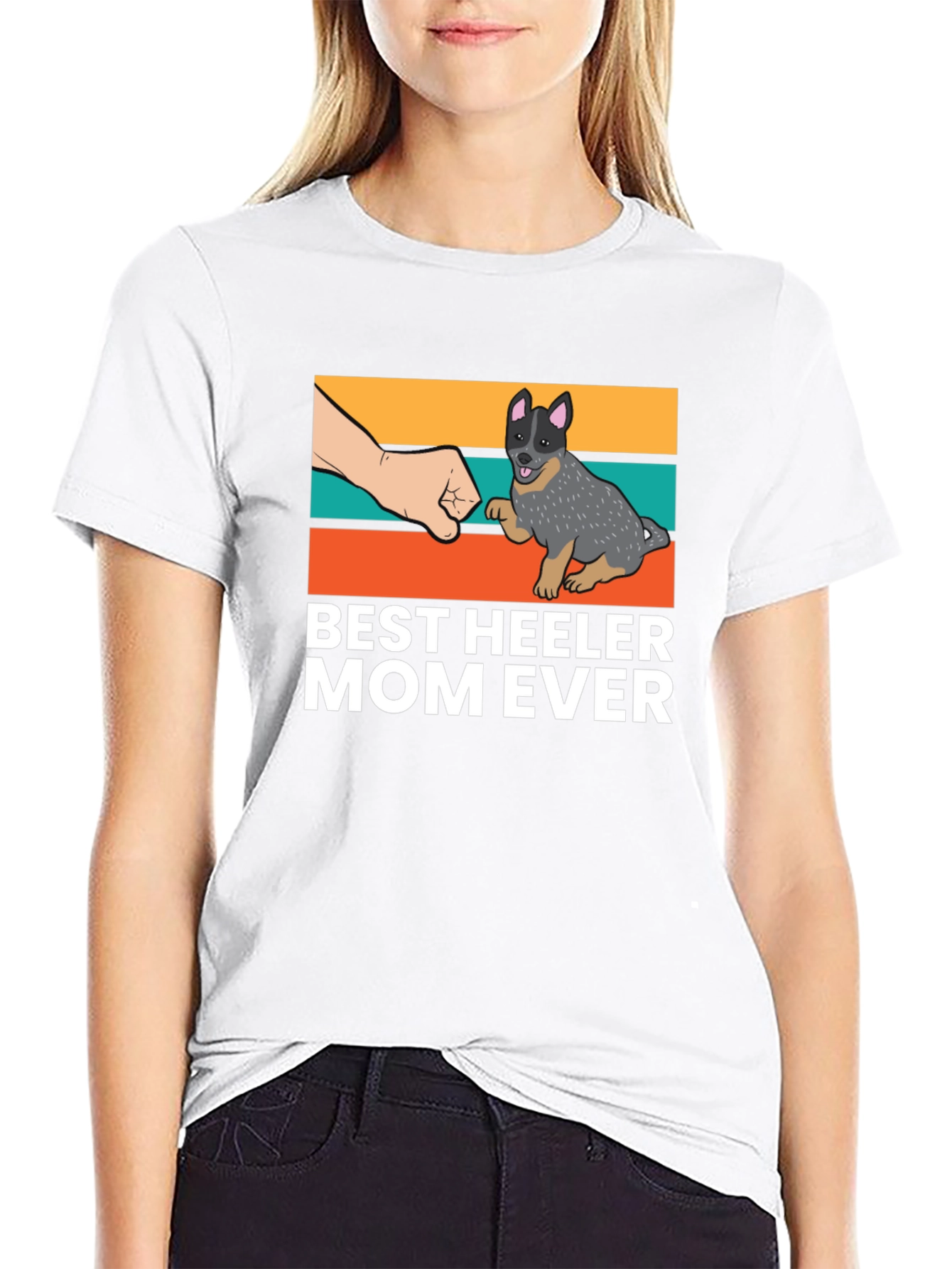 Best Heeler Mom Ever Black T-Shirt