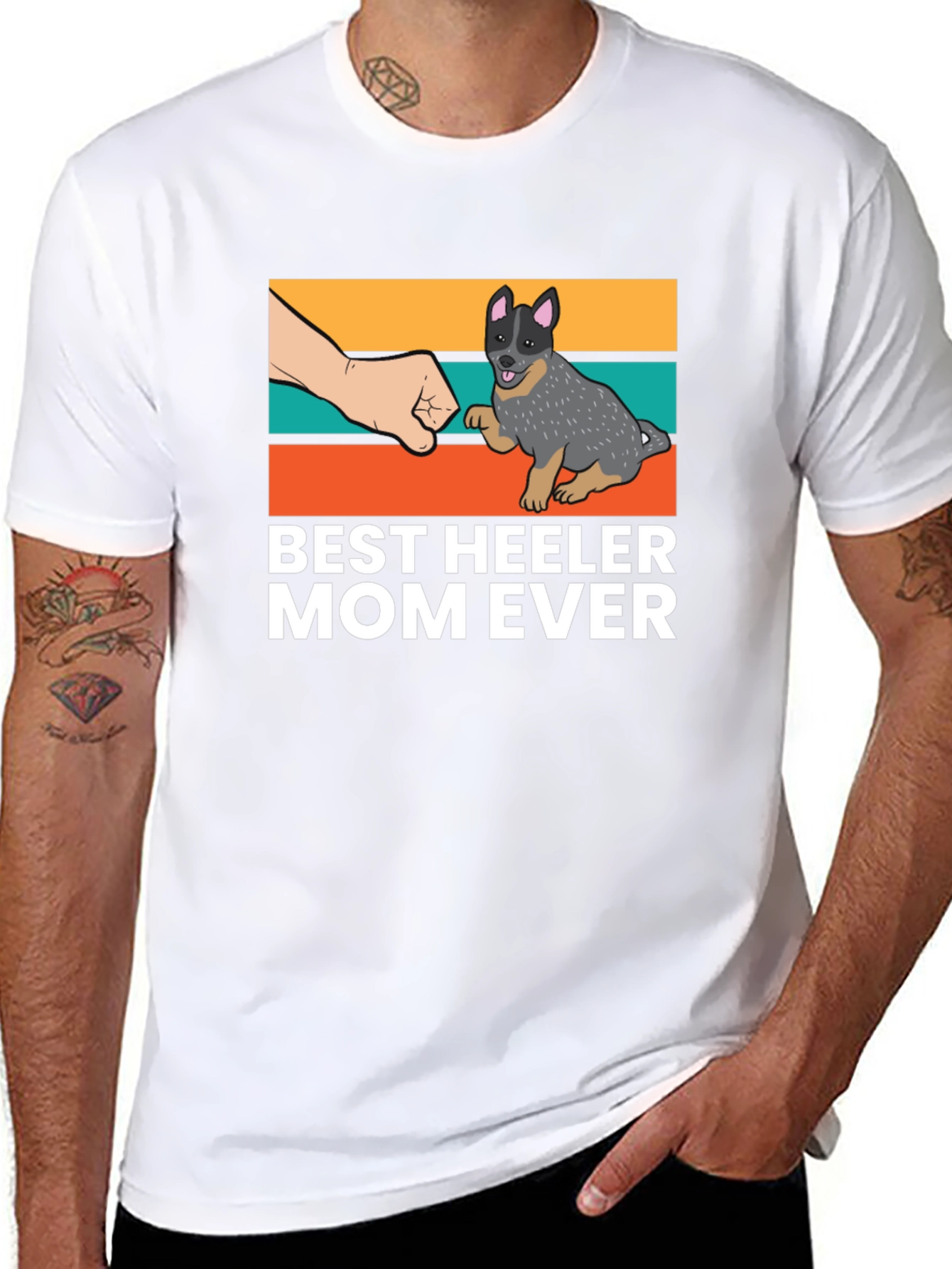 Best Heeler Mom Ever Black T-Shirt