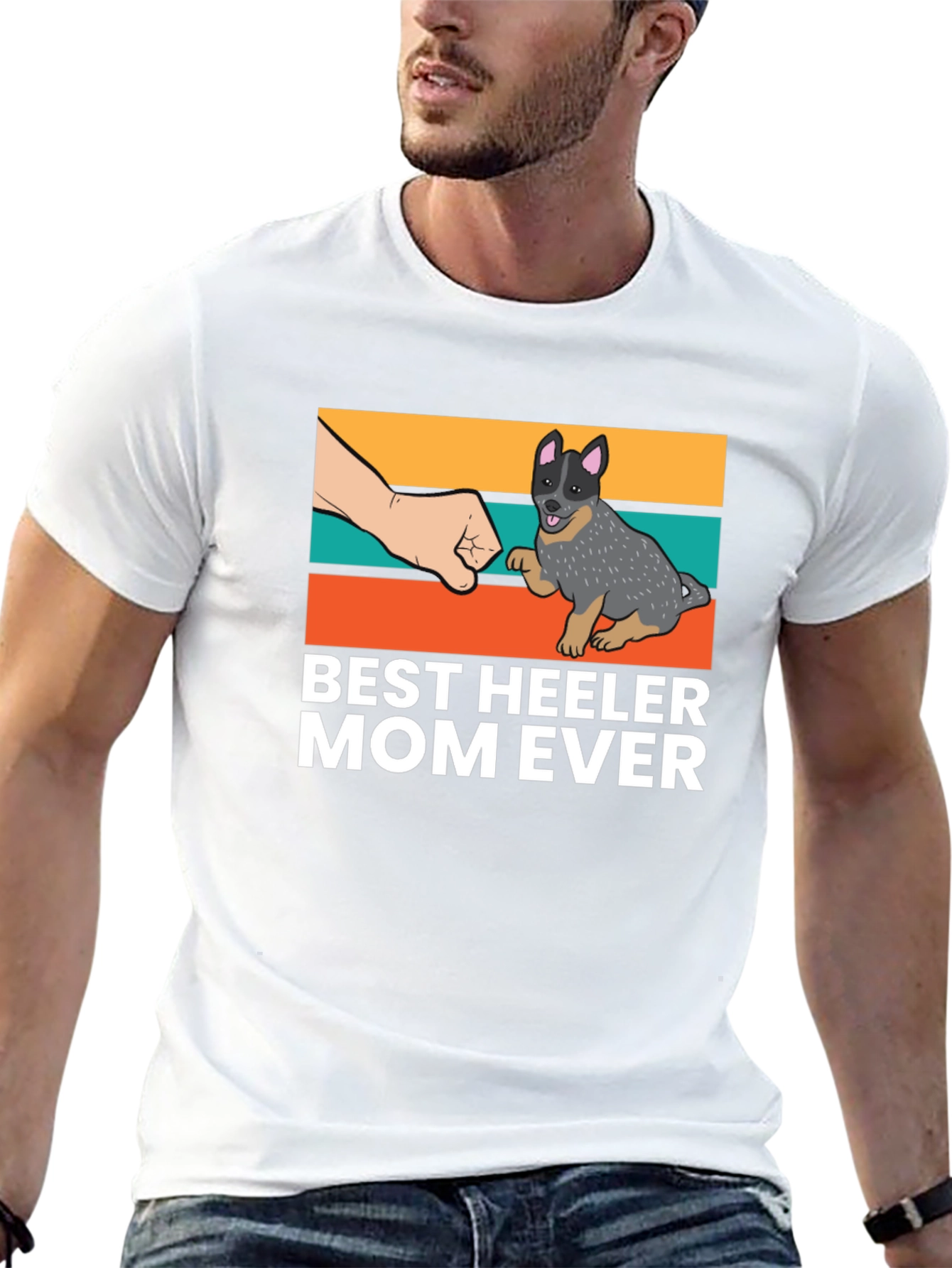 Best Heeler Mom Ever Black T-Shirt