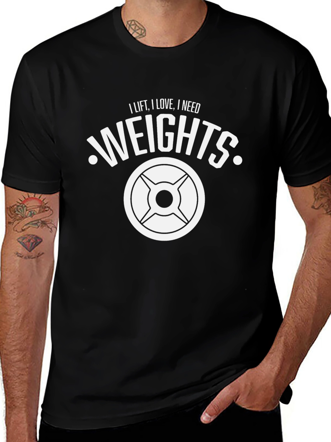 I Lift I Love I Need Weights Graphic T-Shirt