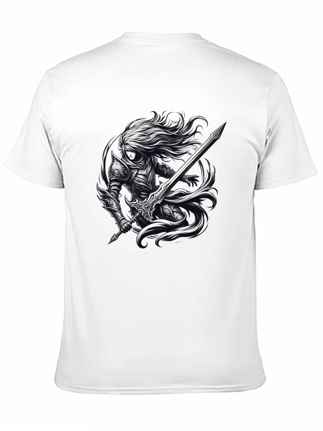 Dark Warrior Graphic Tee - Black