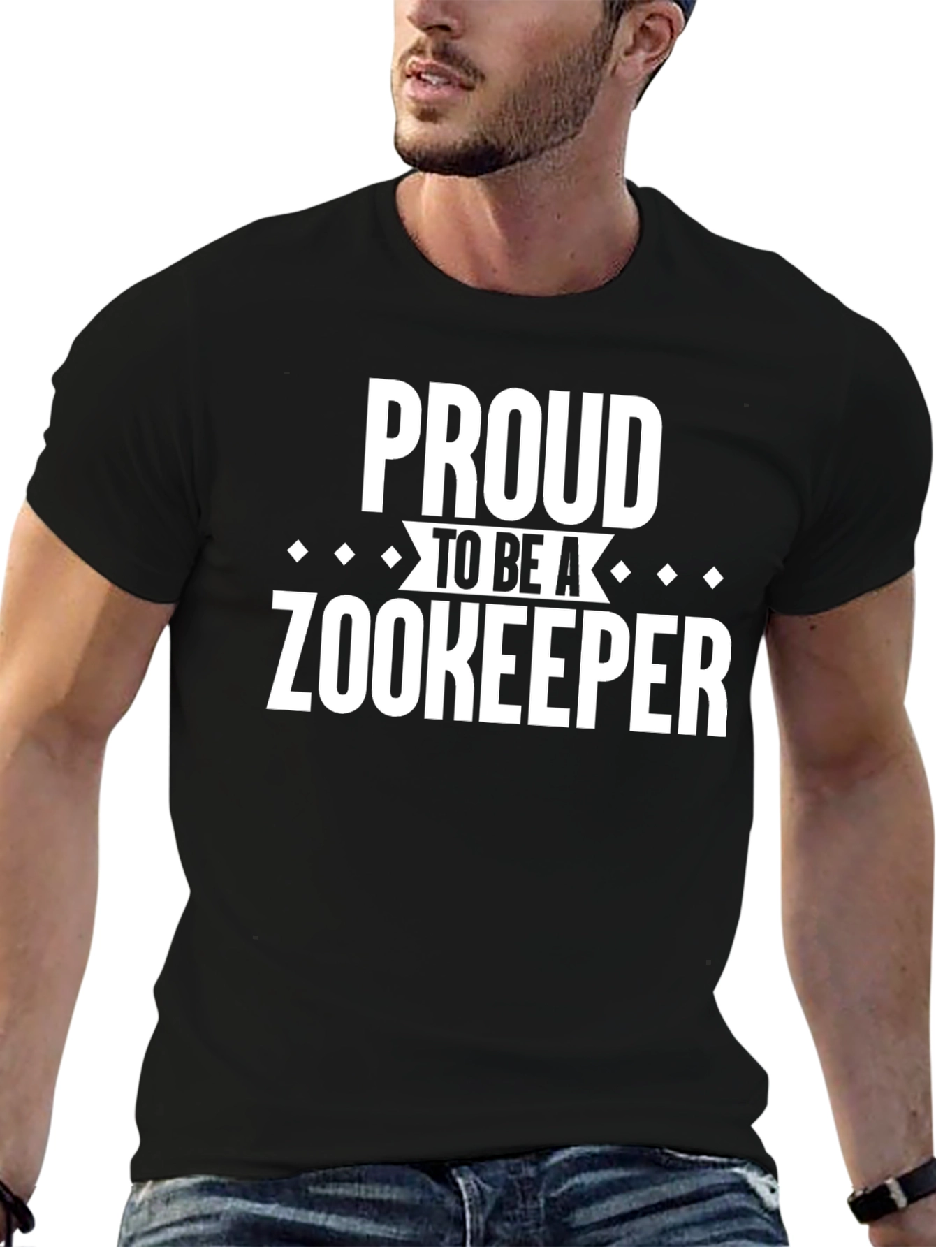 Proud Zookeeper Graphic T-Shirt - Black