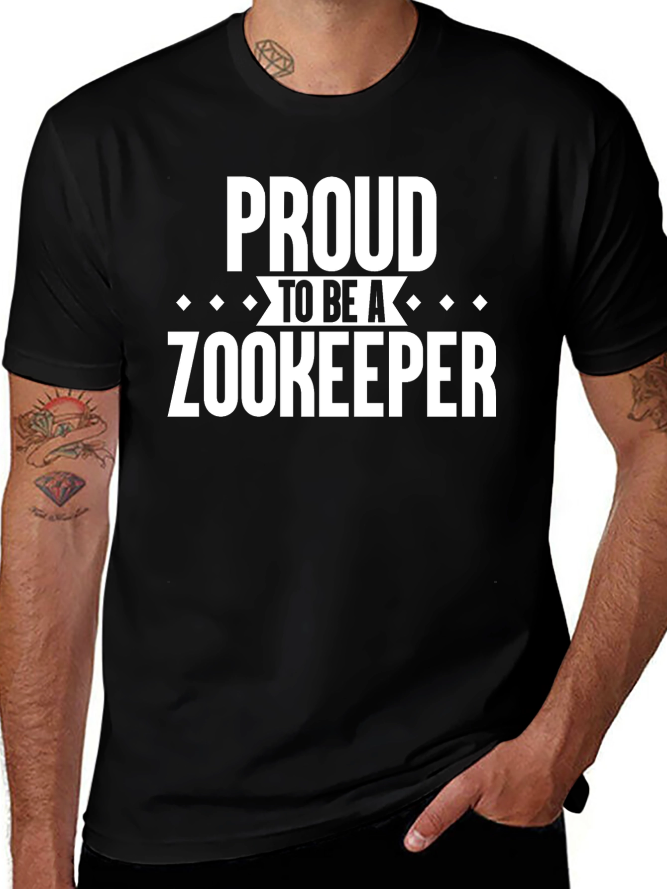 Proud Zookeeper Graphic T-Shirt - Black