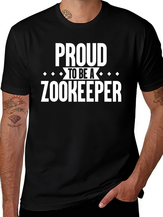 Proud Zookeeper Graphic T-Shirt - Black