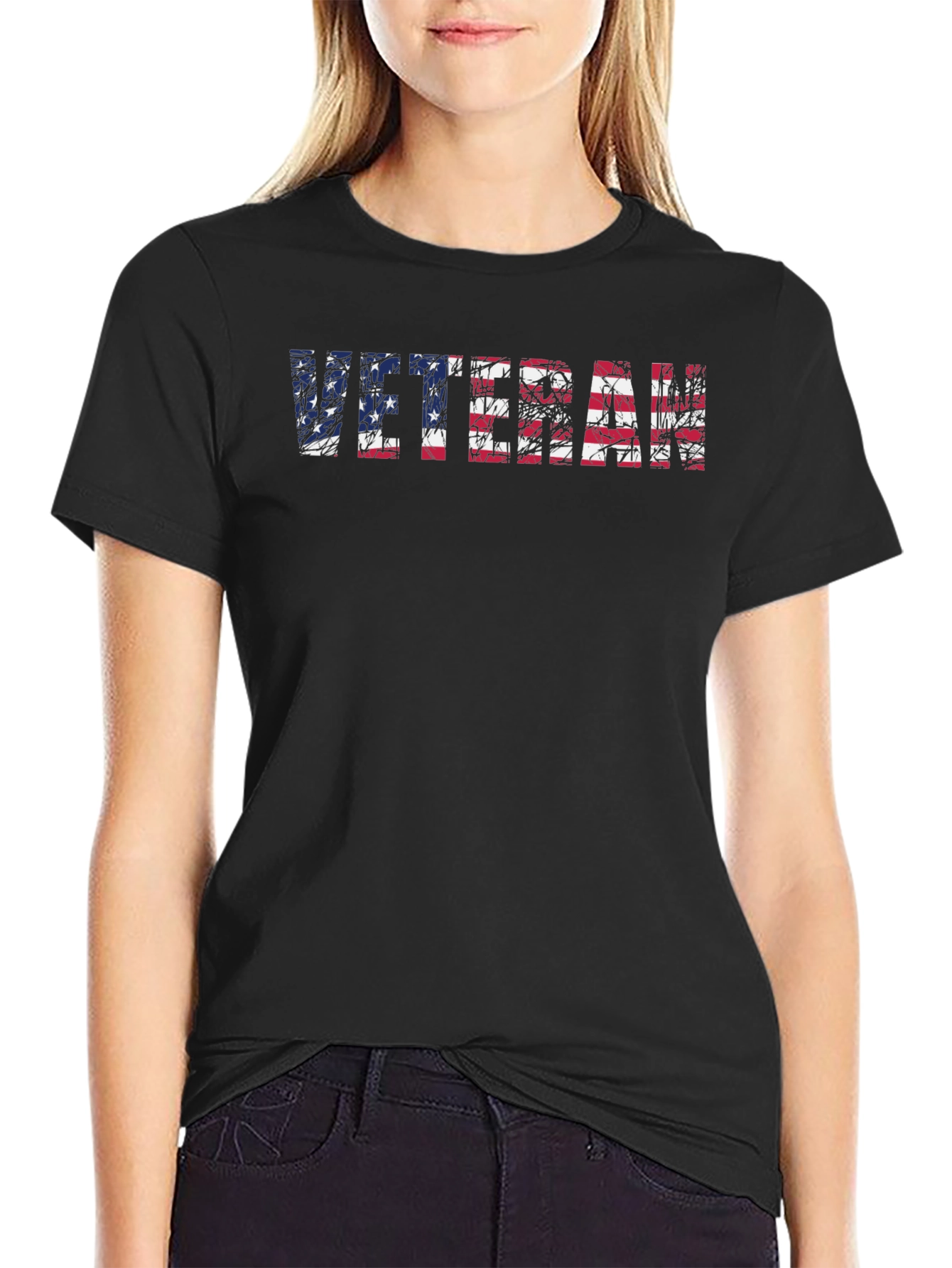 Veteran USA Flag Graphic T-Shirt