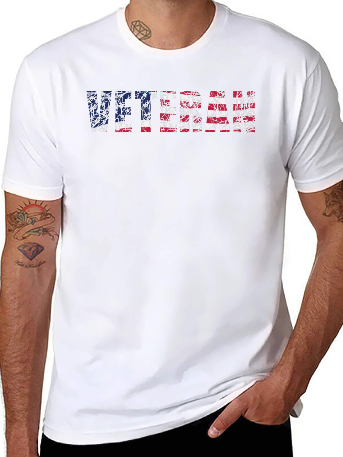 Veteran USA Flag Graphic T-Shirt