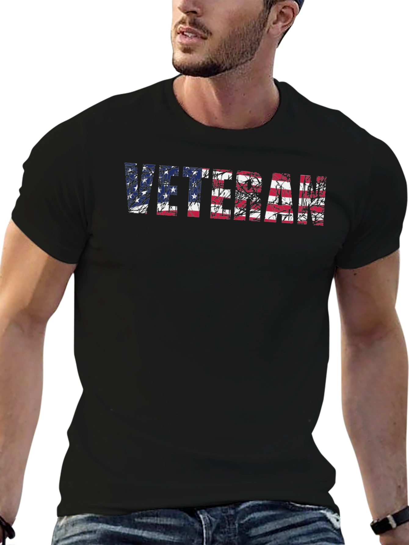 Veteran USA Flag Graphic T-Shirt