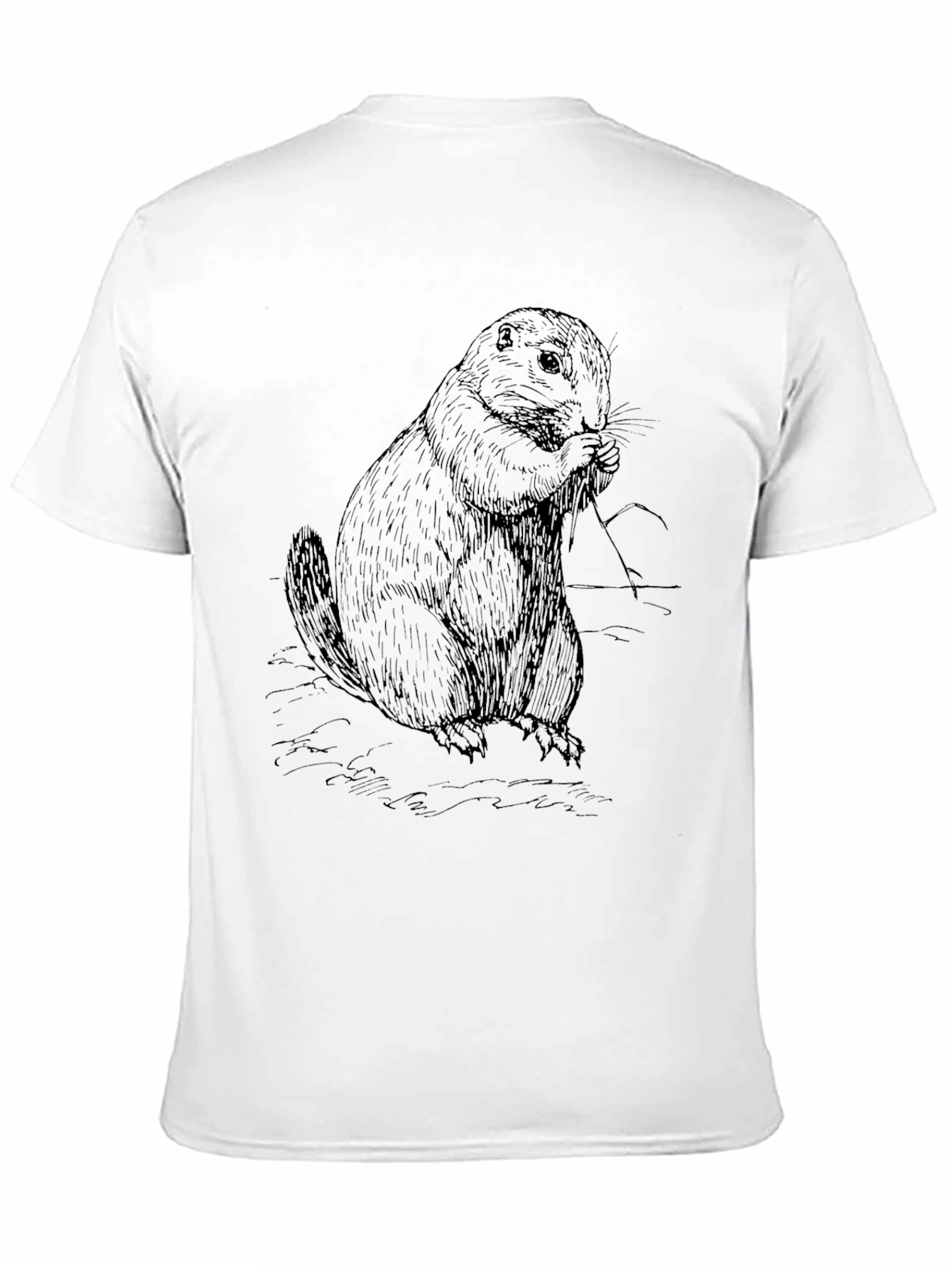Mens Black Groundhog Graphic Tee