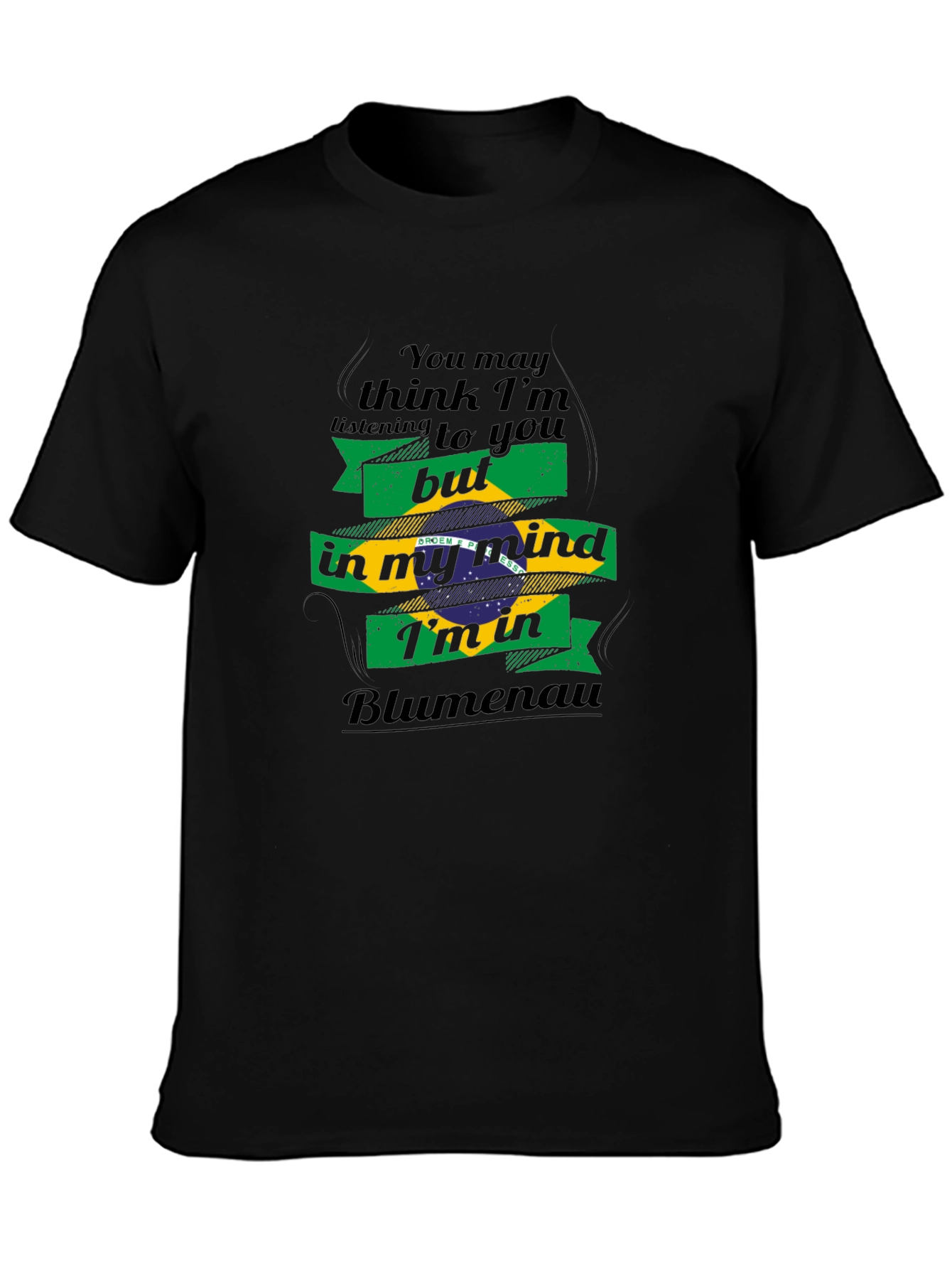 Blumenau Brazil Mind T-Shirt - Black