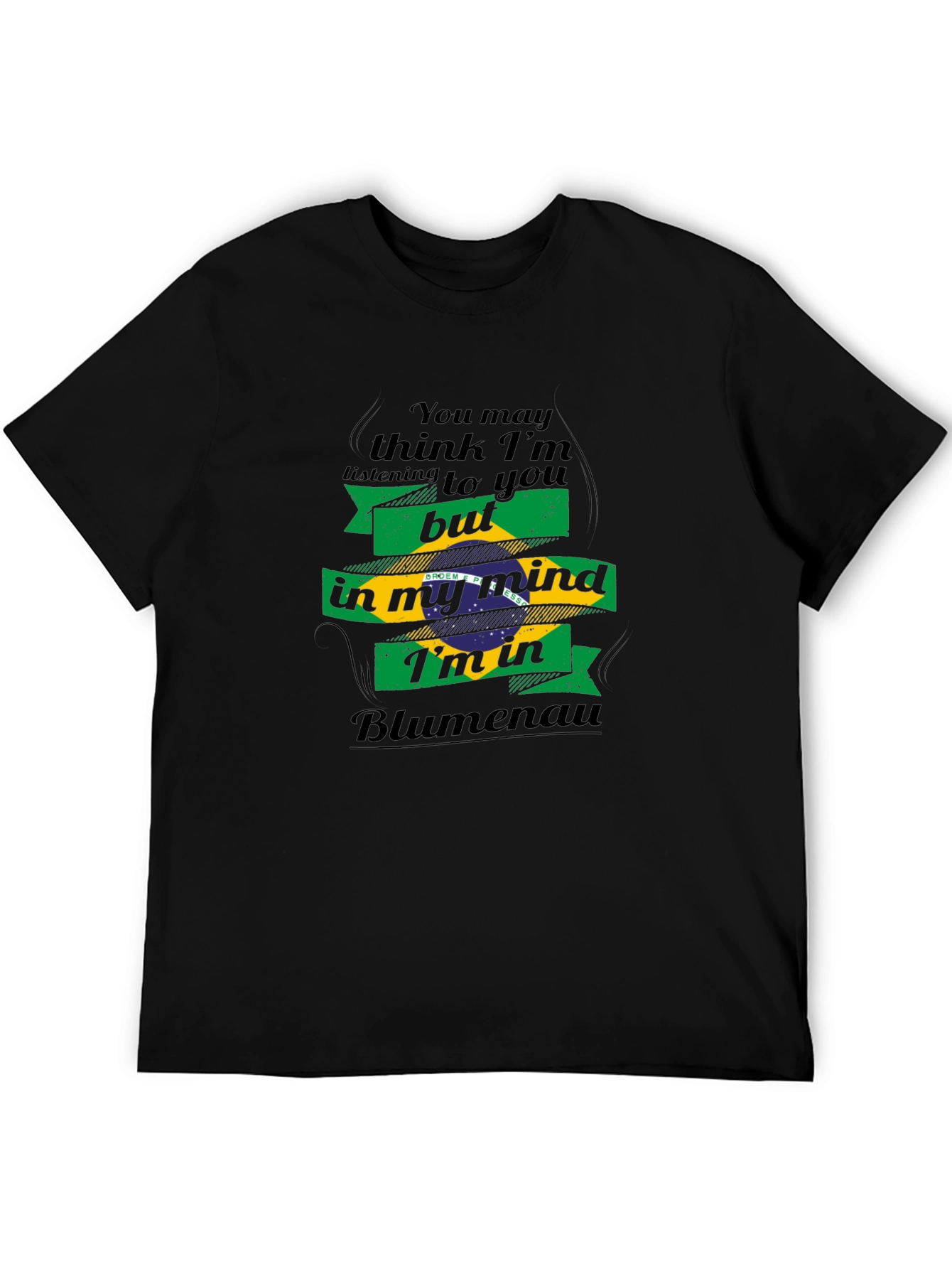 Blumenau Brazil Mind T-Shirt - Black