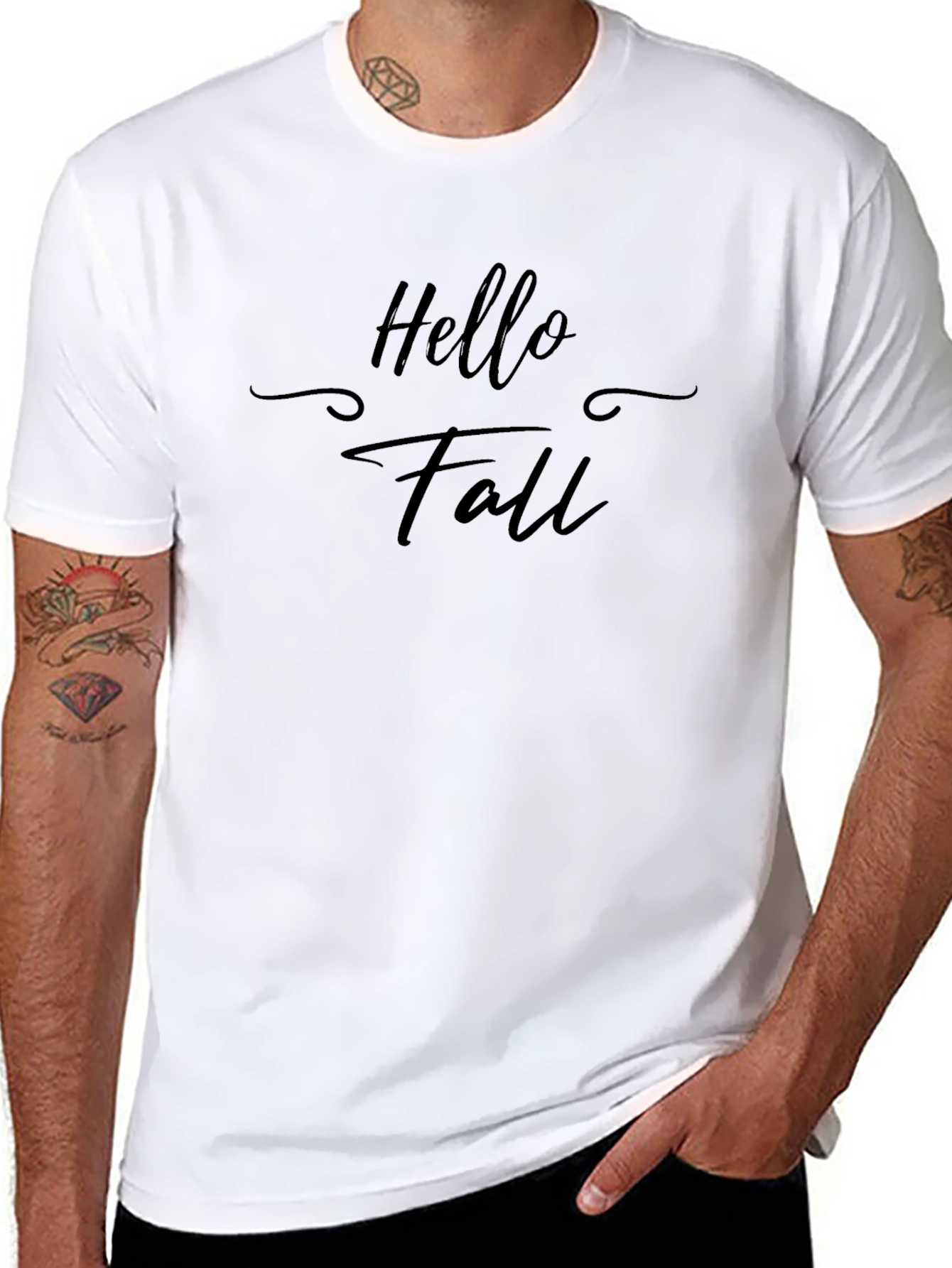 Hello Fall Black T-Shirt