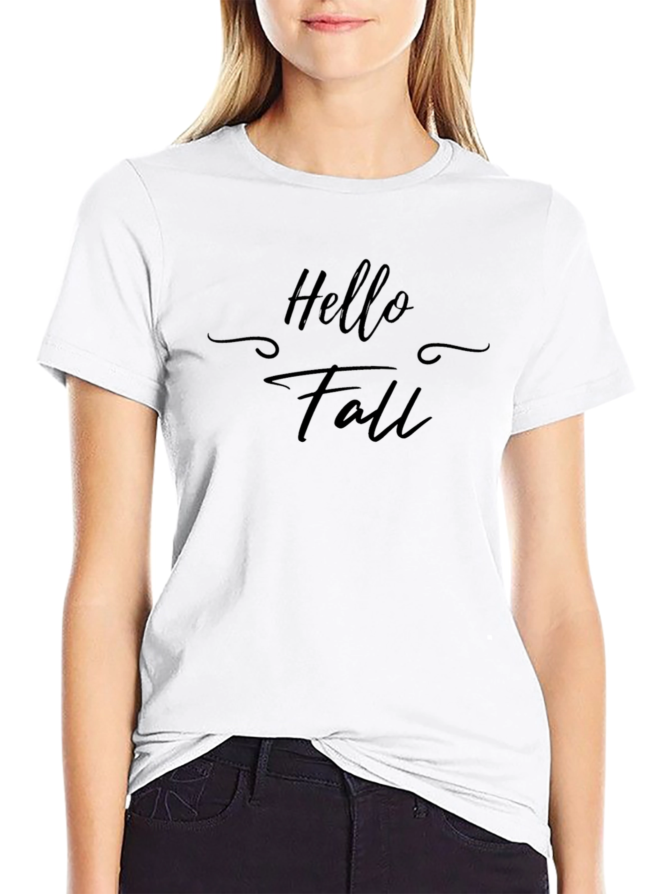 Hello Fall Black T-Shirt