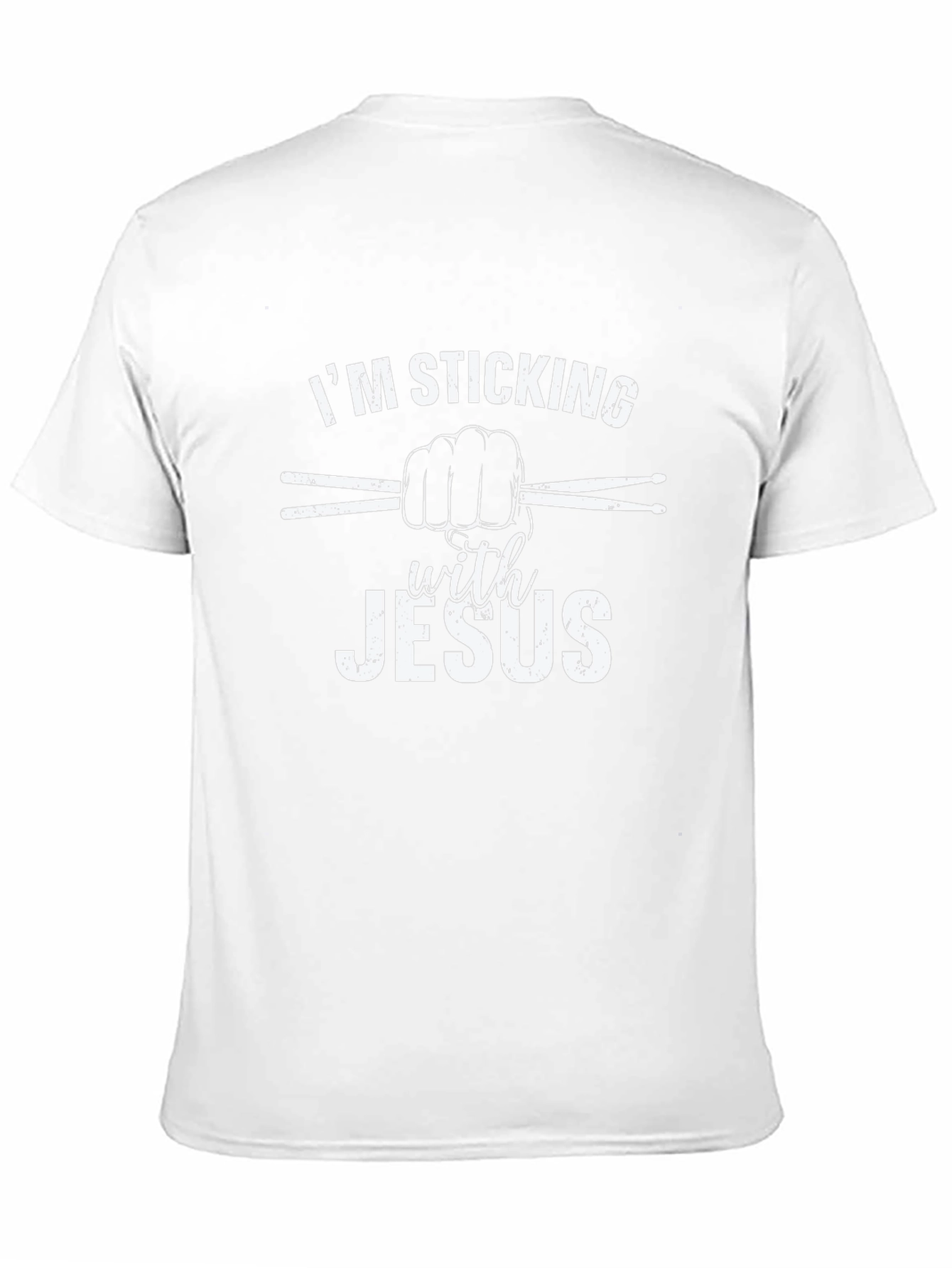 Im Sticking With Jesus Christian Drummer T-Shirt