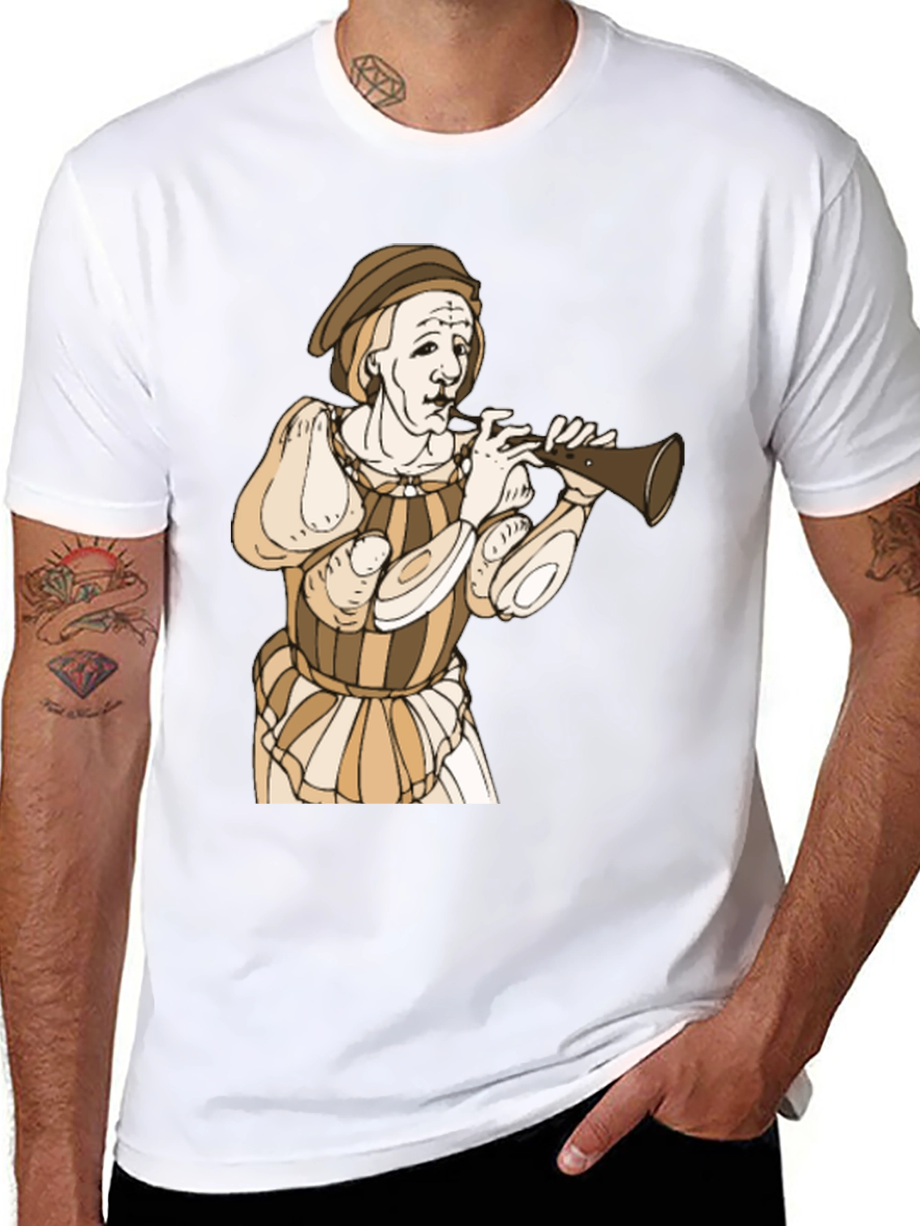 Renaissance Musician Graphic T-Shirt