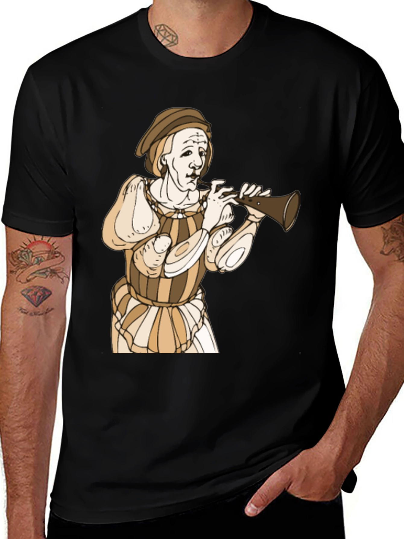 Renaissance Musician Graphic T-Shirt