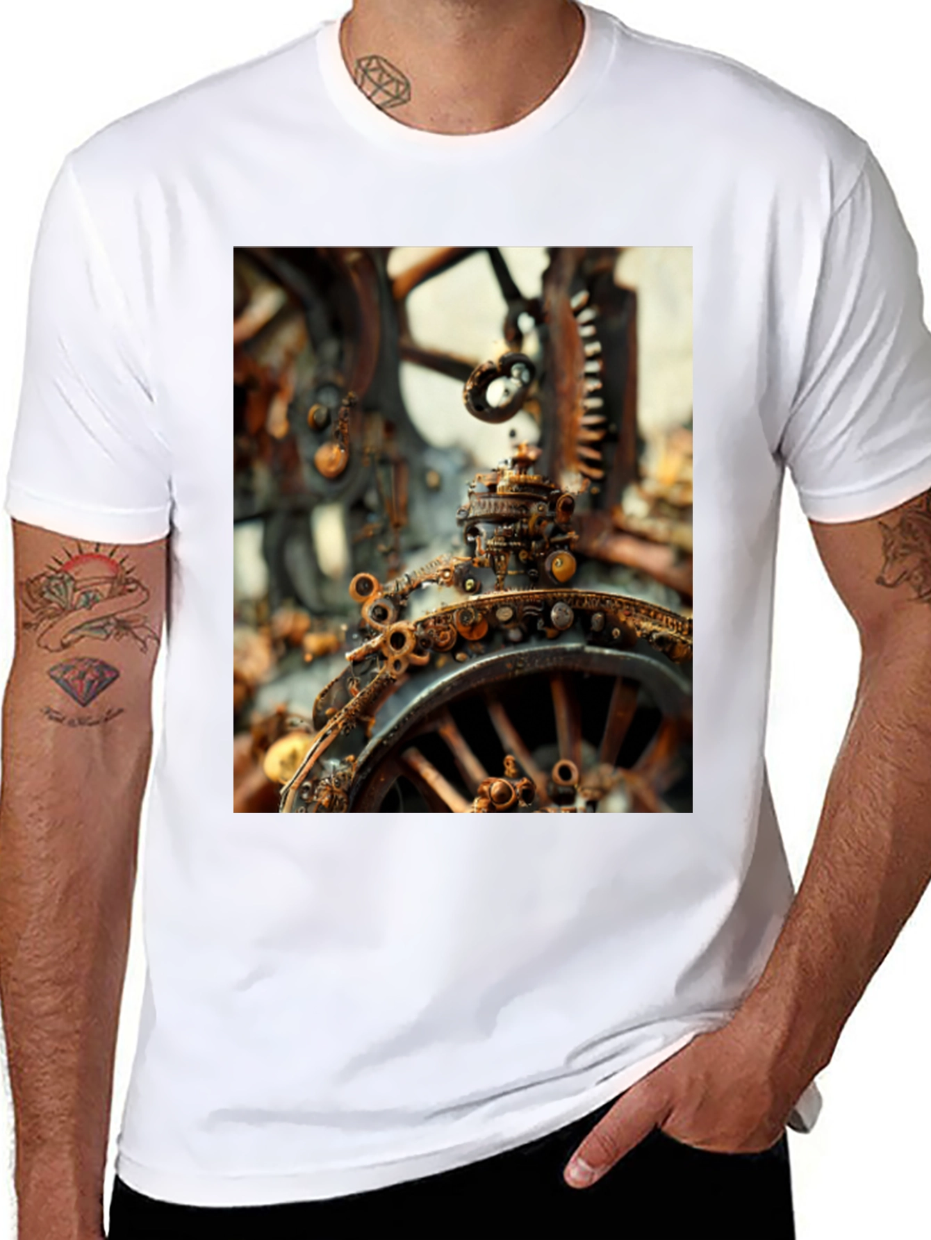 Steampunk Gears Graphic T-Shirt