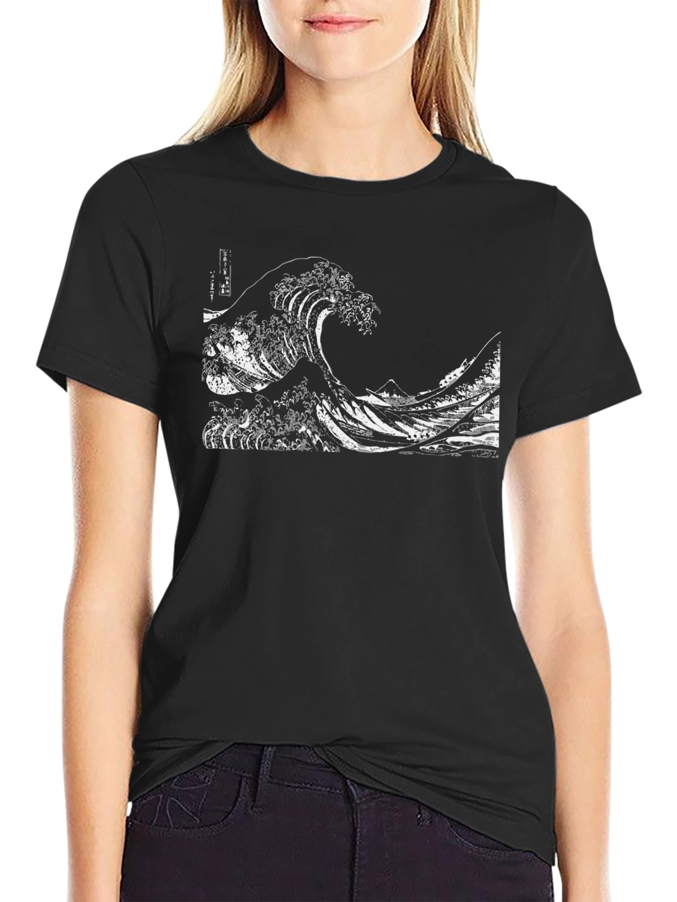 Great Wave Graphic Tee - Black