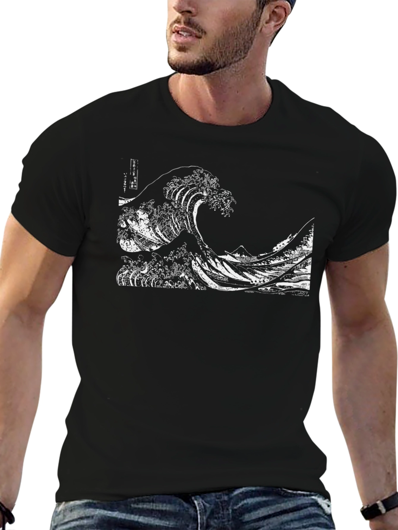 Great Wave Graphic Tee - Black