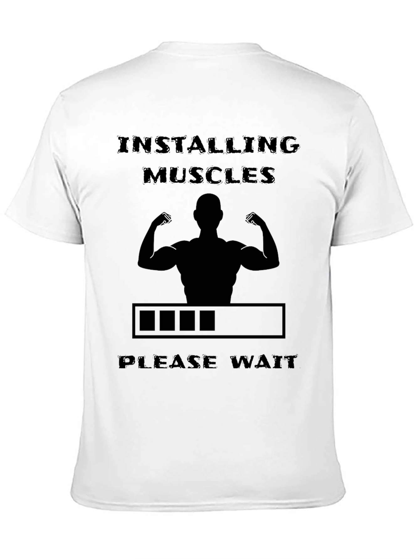 Installing Muscles Graphic Tee - Gym Humor T-Shirt