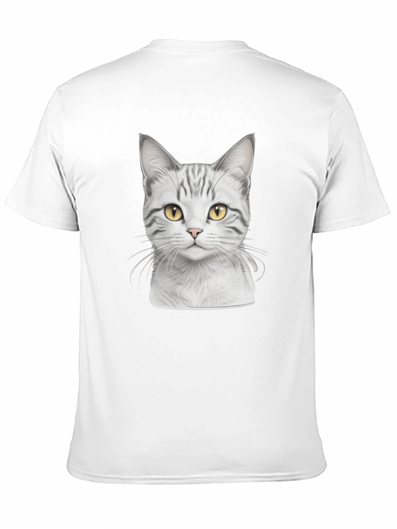 Cat Print Black T-Shirt