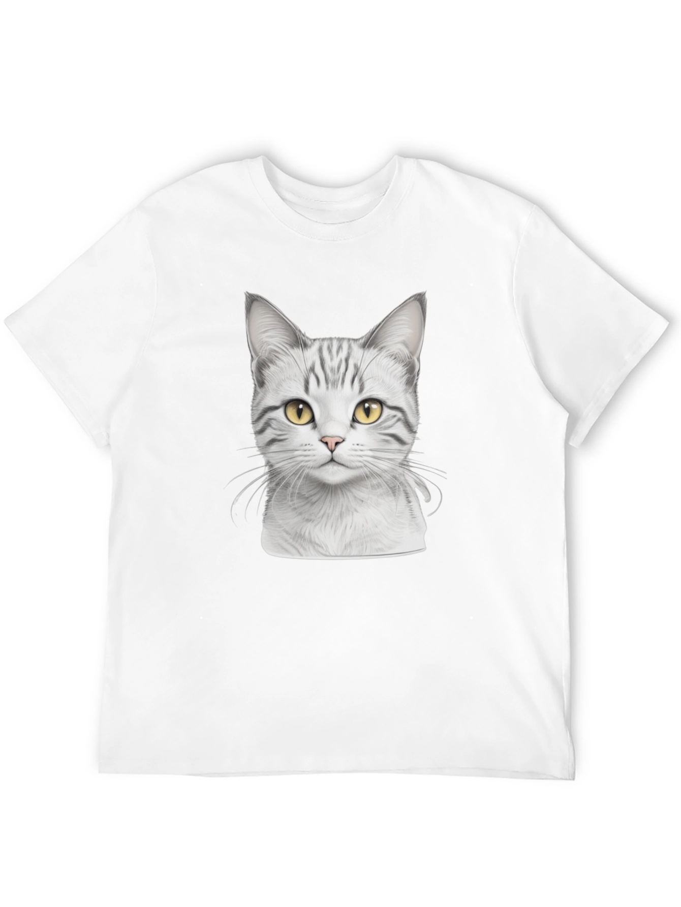 Cat Print Black T-Shirt