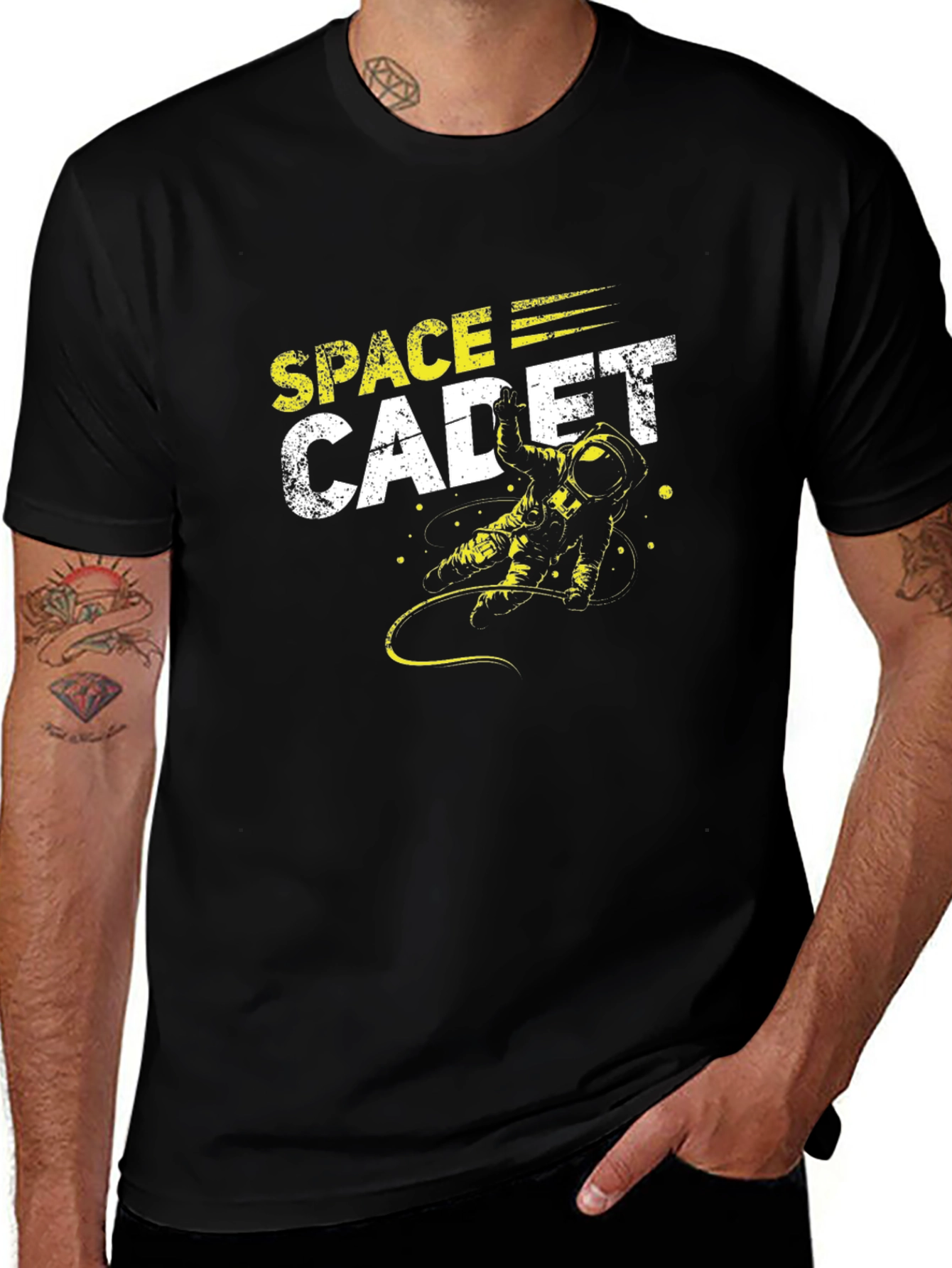 Space Cadet Graphic Black T-Shirt