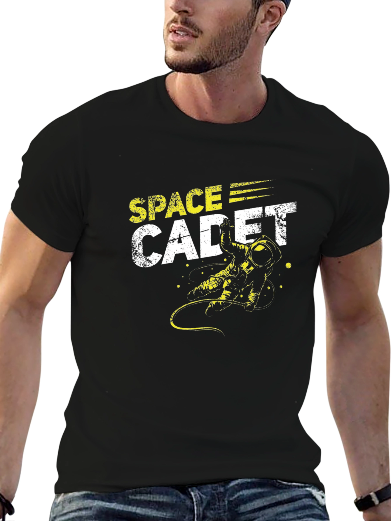Space Cadet Graphic Black T-Shirt