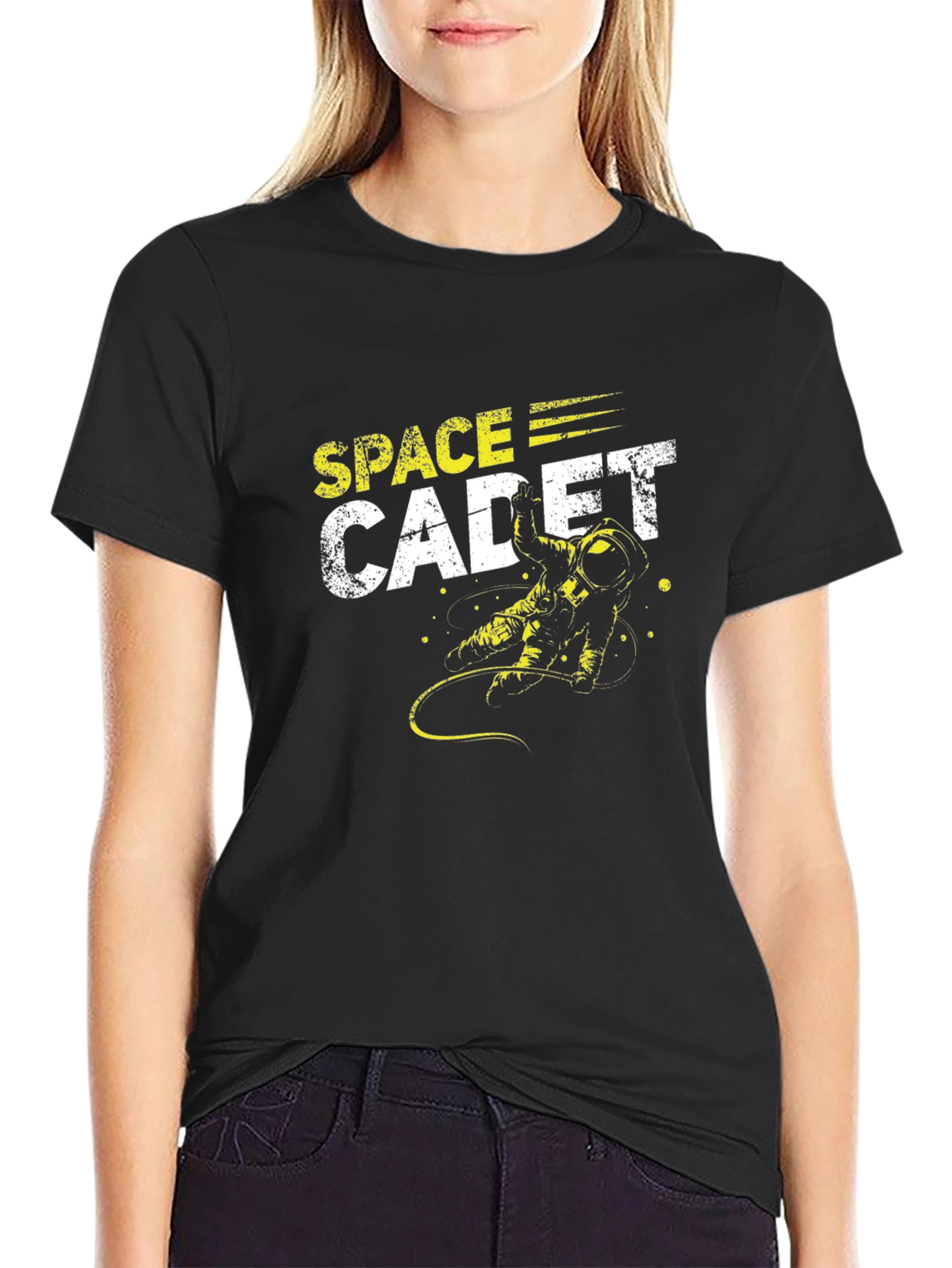 Space Cadet Graphic Black T-Shirt