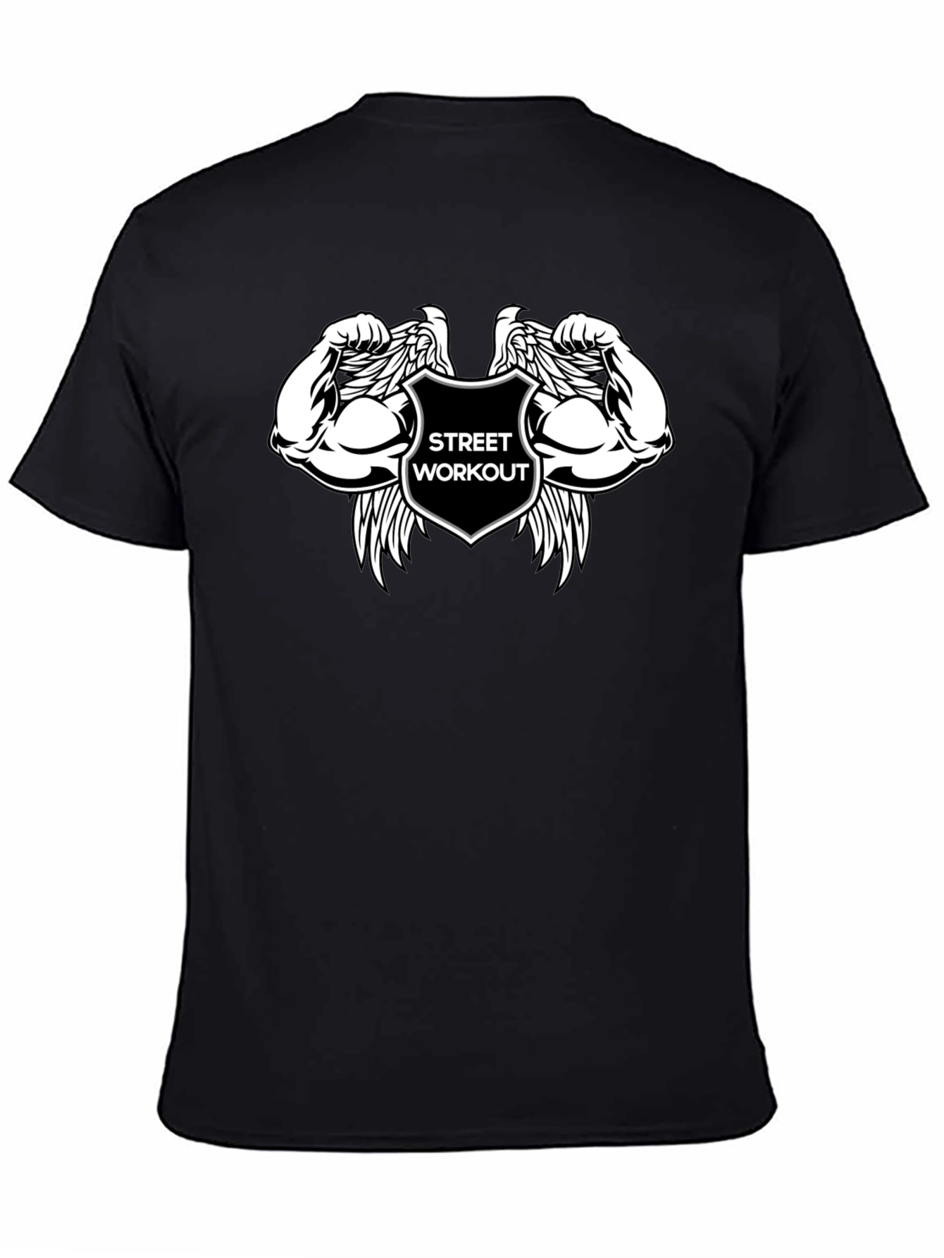 Street Workout Black T-Shirt with Graphic