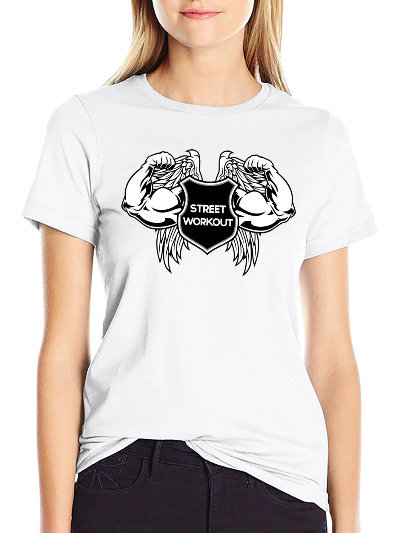 Street Workout Black T-Shirt with Graphic