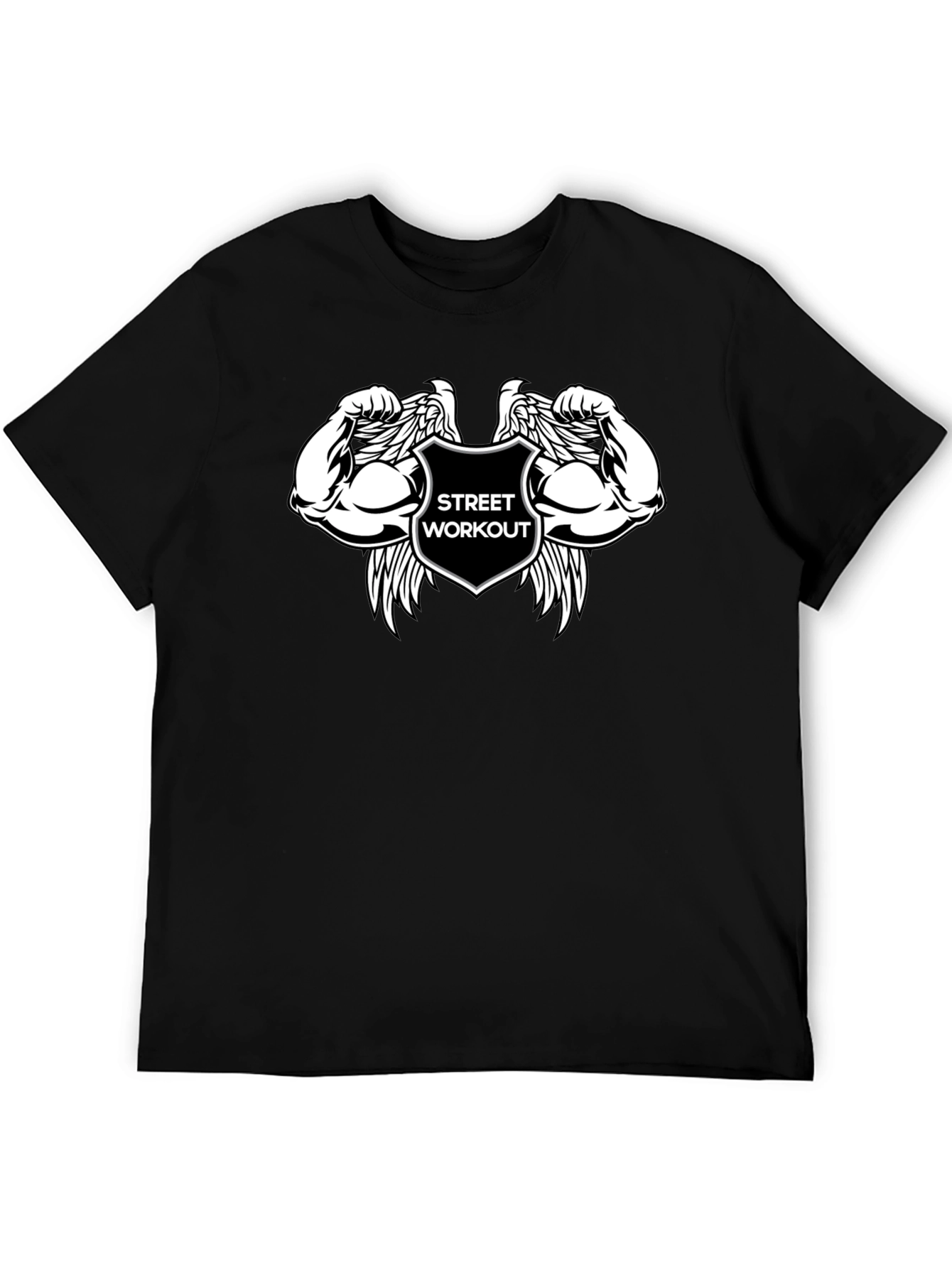 Street Workout Black T-Shirt with Graphic