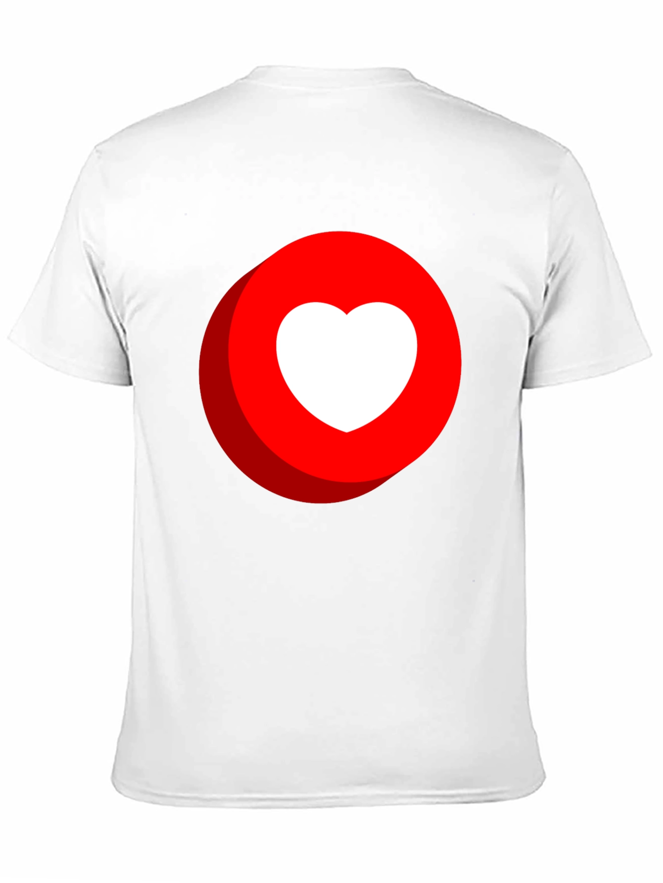 Heart in Red Circle Graphic Tee - Black