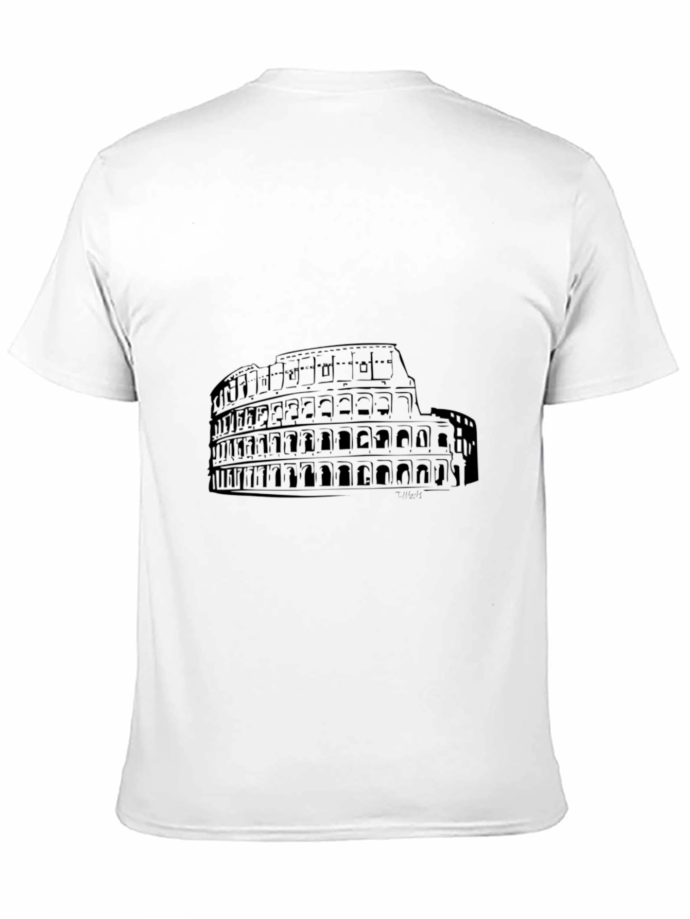 Colosseum Graphic Tee - Black Short Sleeve Shirt