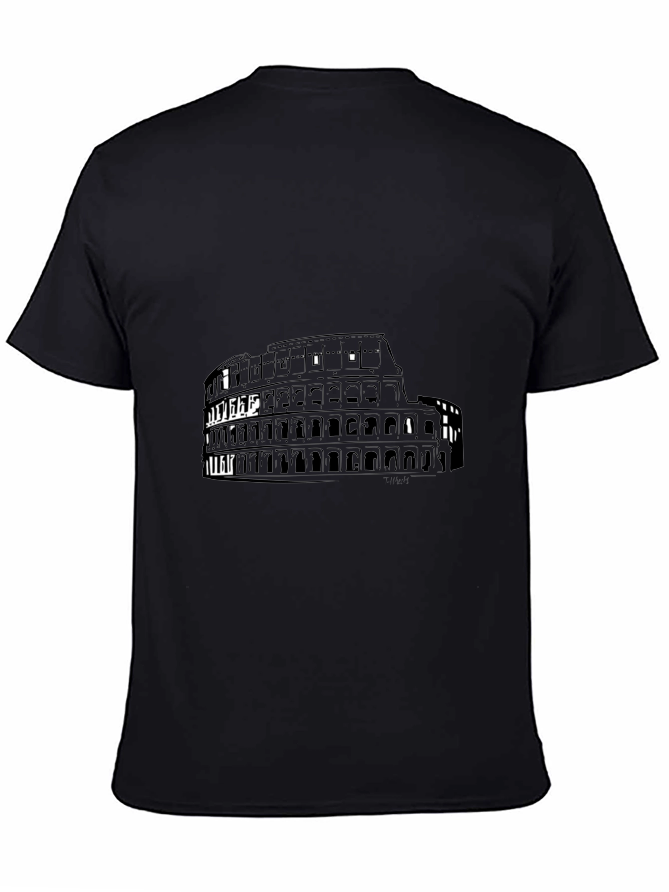 Colosseum Graphic Tee - Black Short Sleeve Shirt
