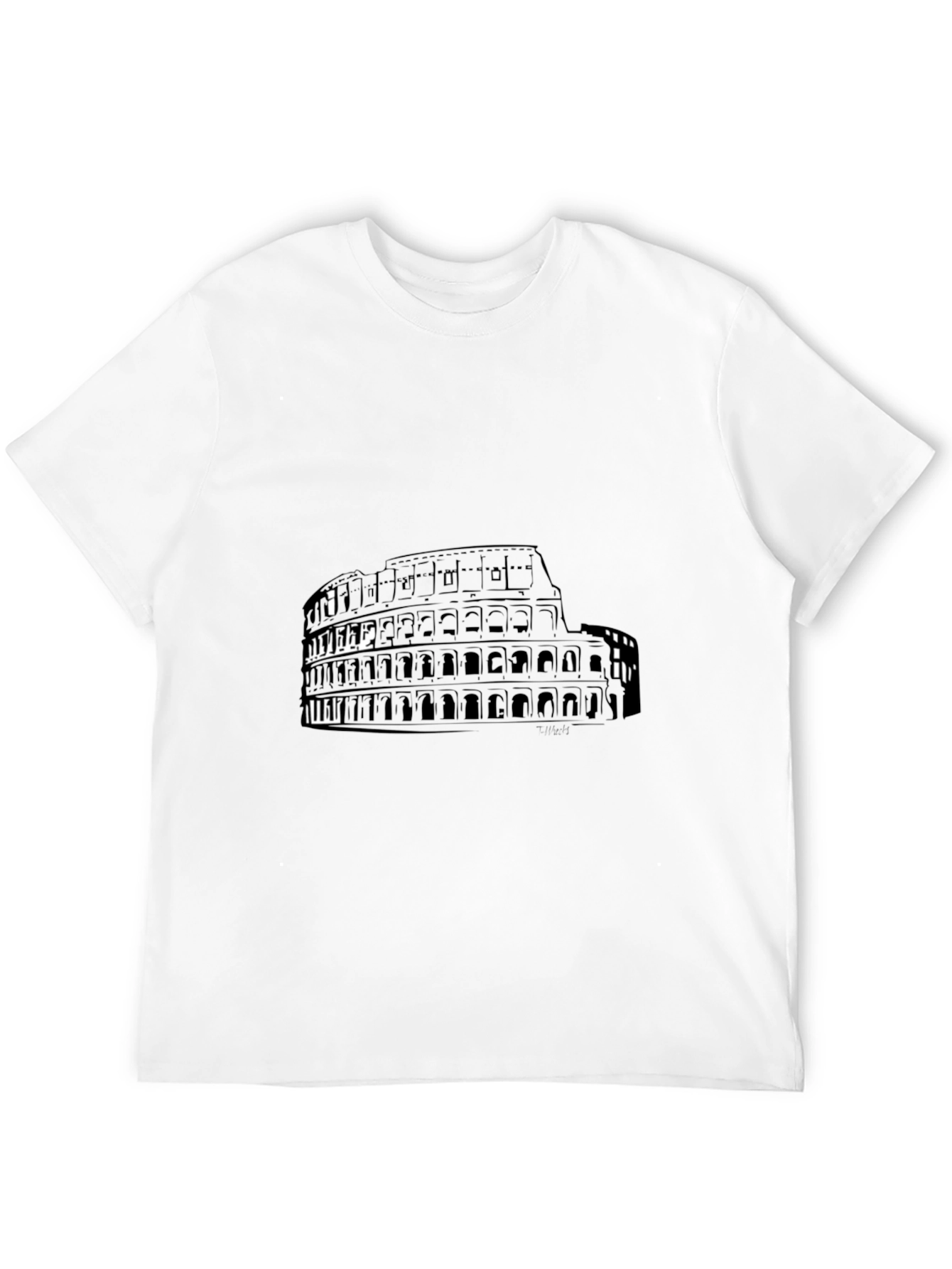 Colosseum Graphic Tee - Black Short Sleeve Shirt
