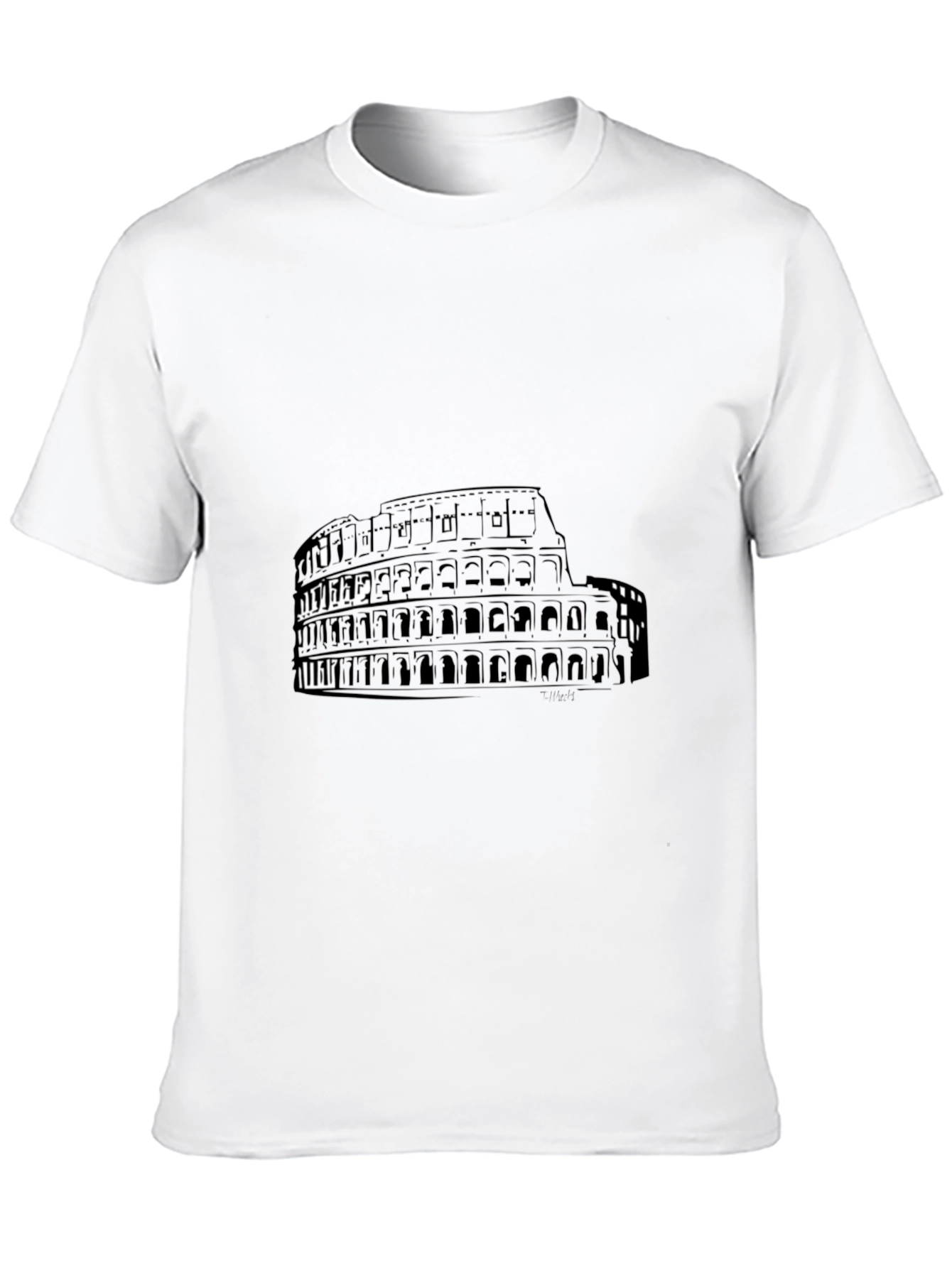 Colosseum Graphic Tee - Black Short Sleeve Shirt