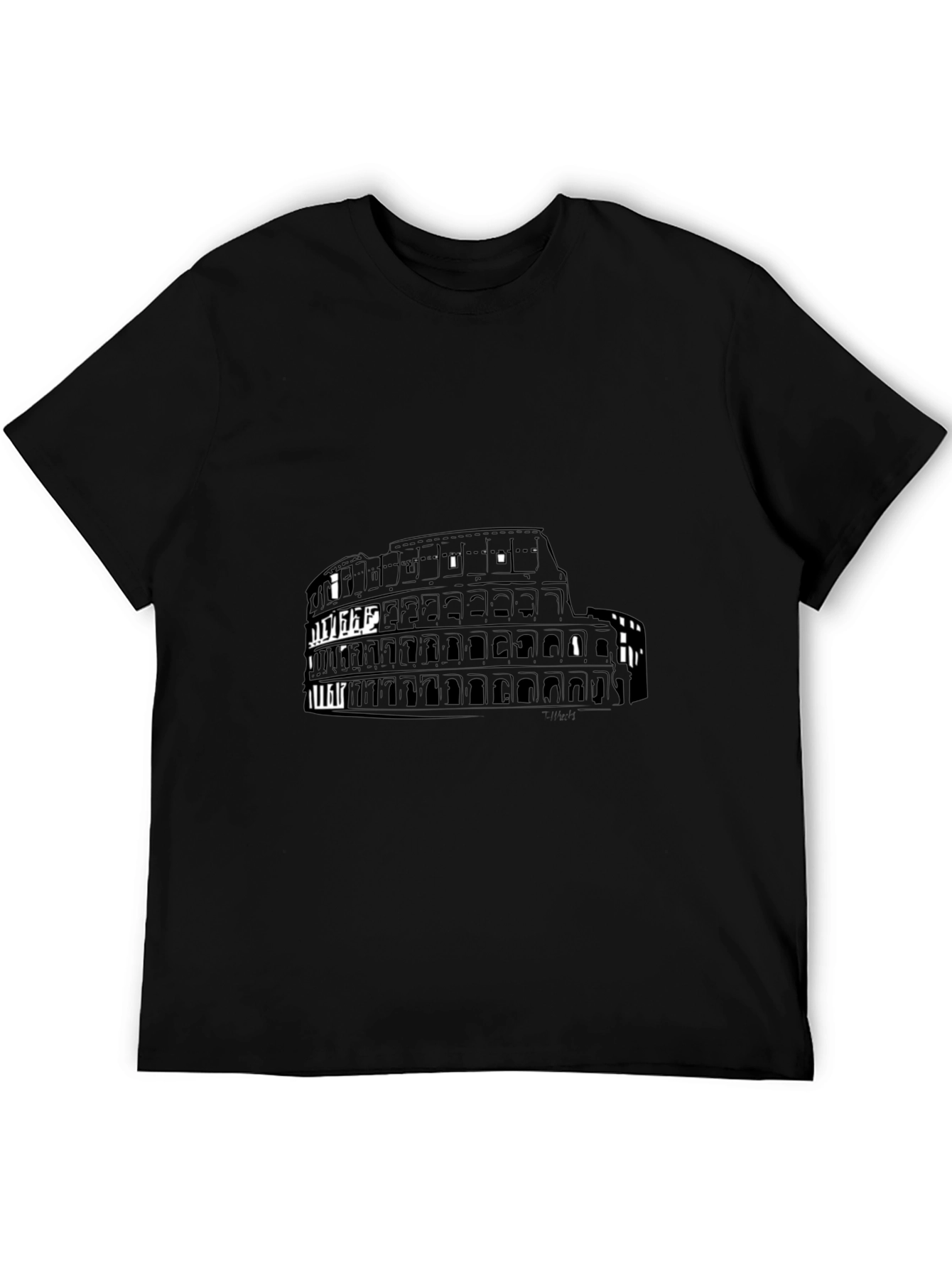 Colosseum Graphic Tee - Black Short Sleeve Shirt