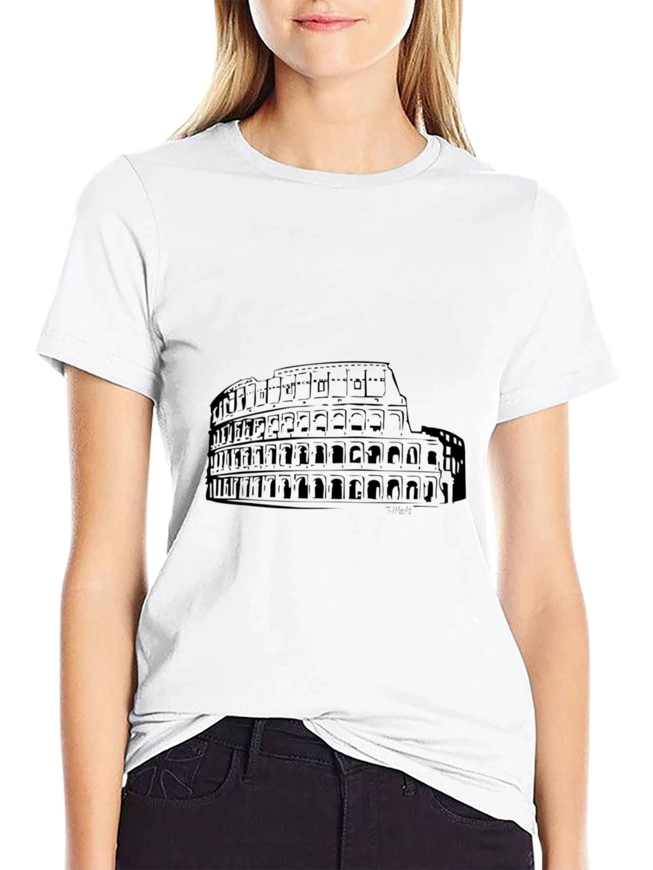 Colosseum Graphic Tee - Black Short Sleeve Shirt
